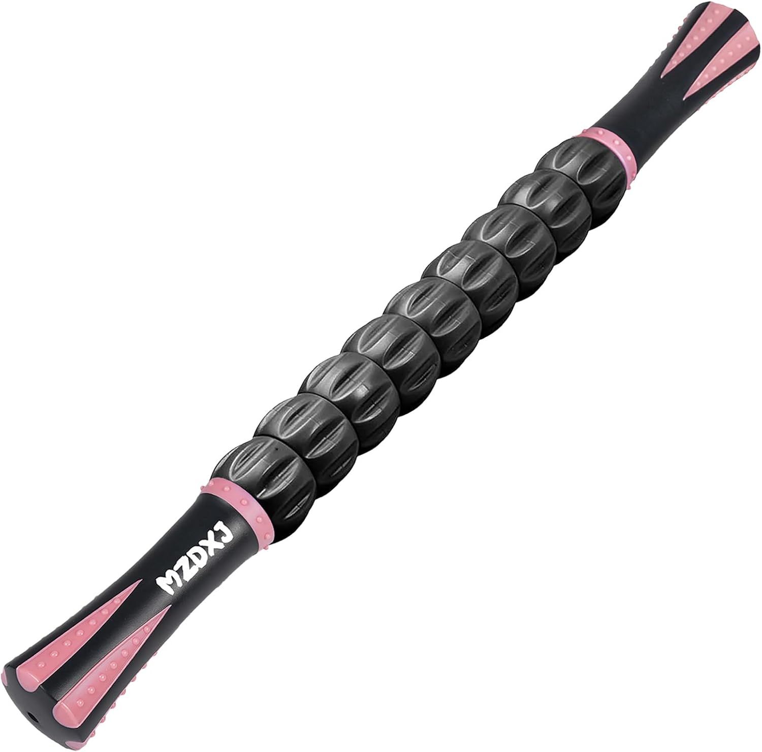 Displays the core product clearly on a clean white background, allowing shoppers to see the textured roller segments and pink-and-black color scheme.
