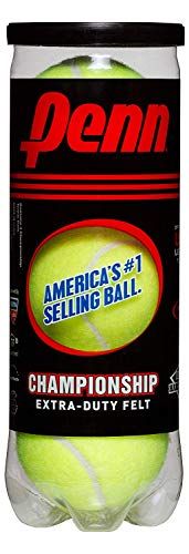 Shows the core product—Penn Championship tennis balls in their retail packaging—so shoppers can clearly identify what they are purchasing. Displays the physical retail packaging with prominent…