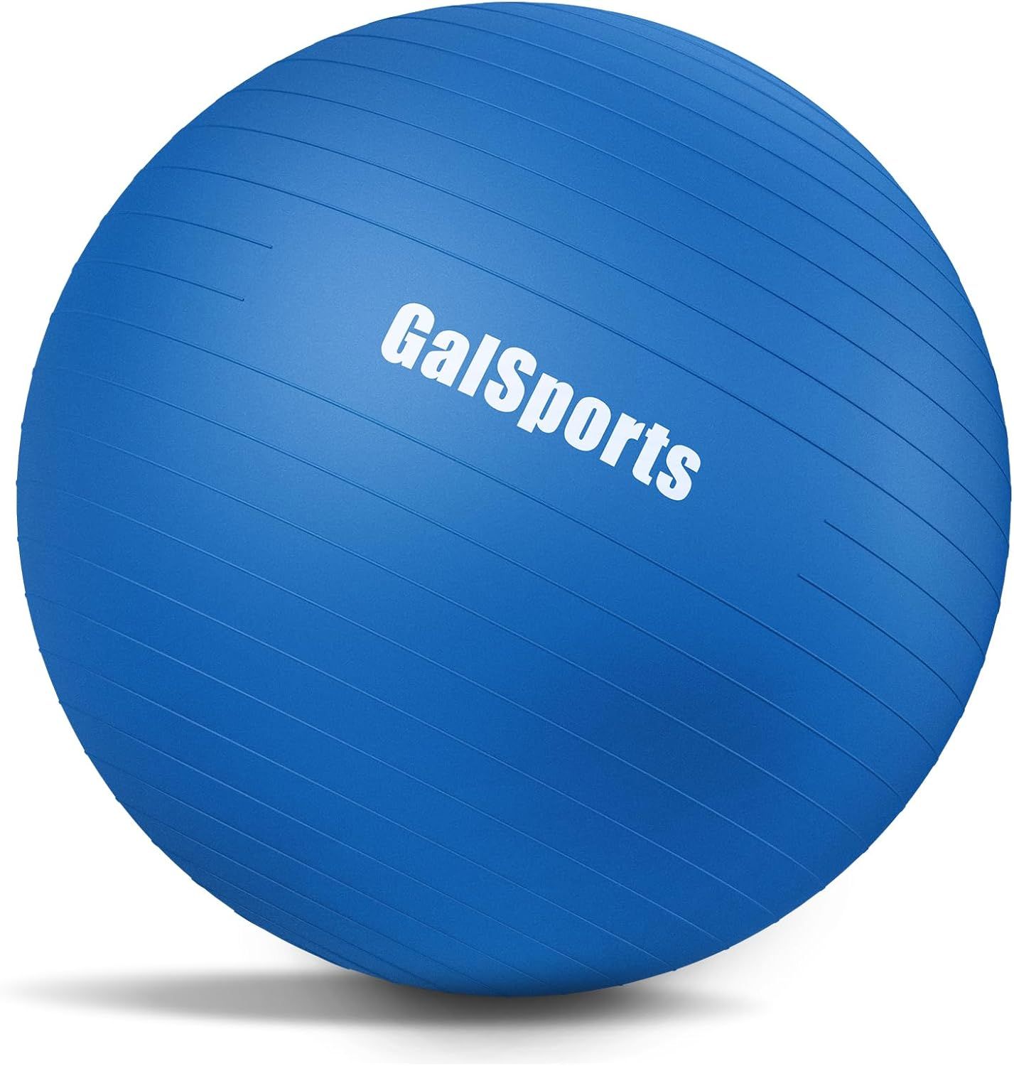 Shows the core product, a blue exercise ball with brand name, allowing shoppers to see the product design and branding clearly.