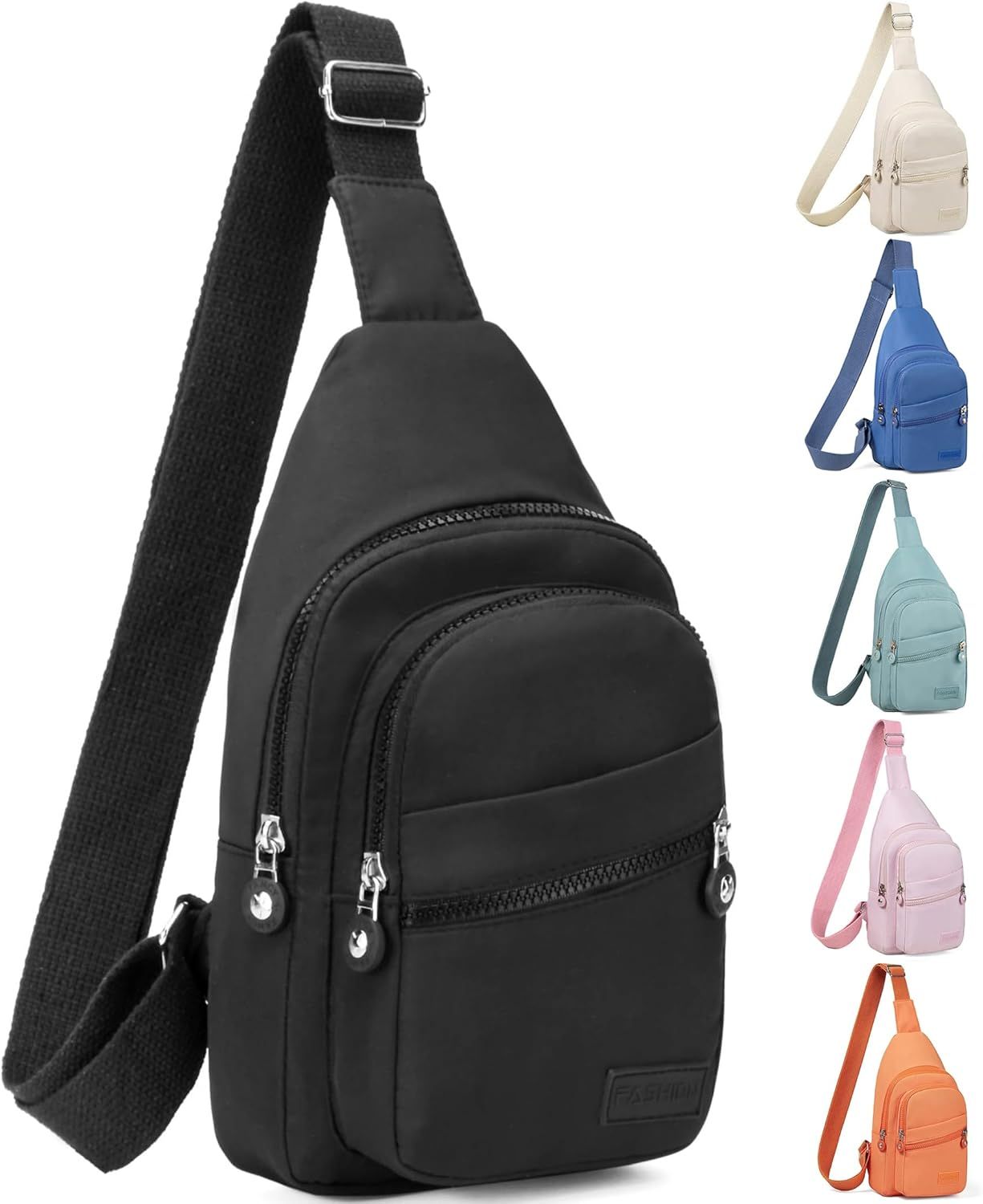 Displays the core product clearly to show shoppers the design, structure, and overall appearance of the sling bag. Shows multiple color variants available for selection, helping shoppers visualize…