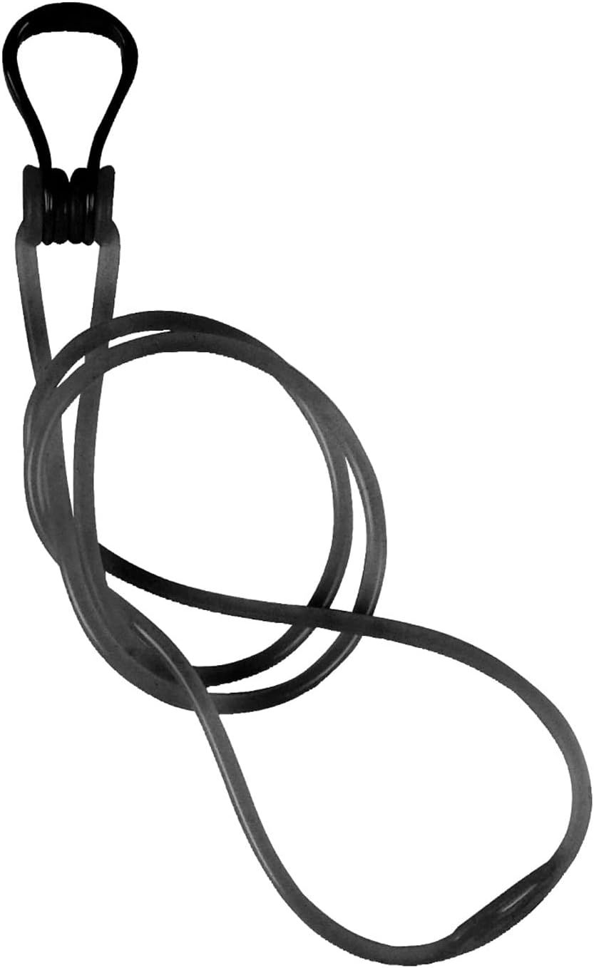 Shows the core product clearly on a white background to help shoppers understand what they are purchasing - an elastic bungee cord with a hook clip attachment.
