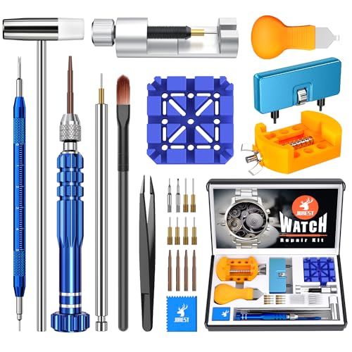Displays the complete watch repair kit with all included tools and accessories to show shoppers exactly what they will receive and the comprehensive nature of the set. Shows the extensive array of…