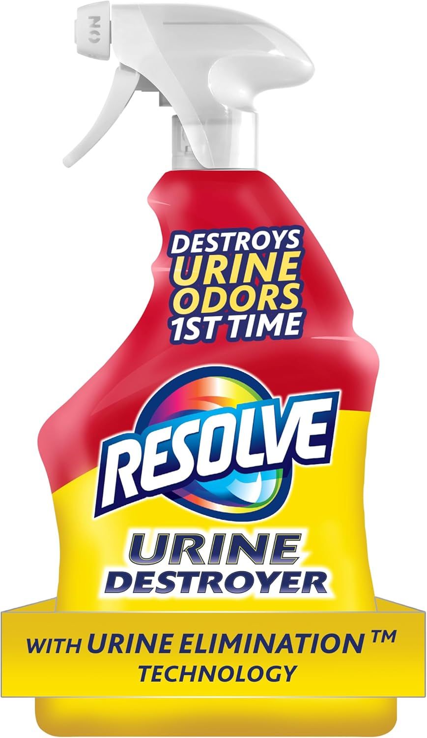 Shows the core product clearly with its spray bottle format and prominent branding to communicate what the shopper is purchasing and its primary benefit of destroying urine odors. Displays the…