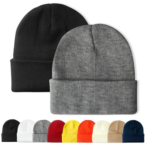 Shows the core sellable product (knit beanies) clearly on a white background to help shoppers understand what they are purchasing. Displays multiple color variations available for selection, showing…