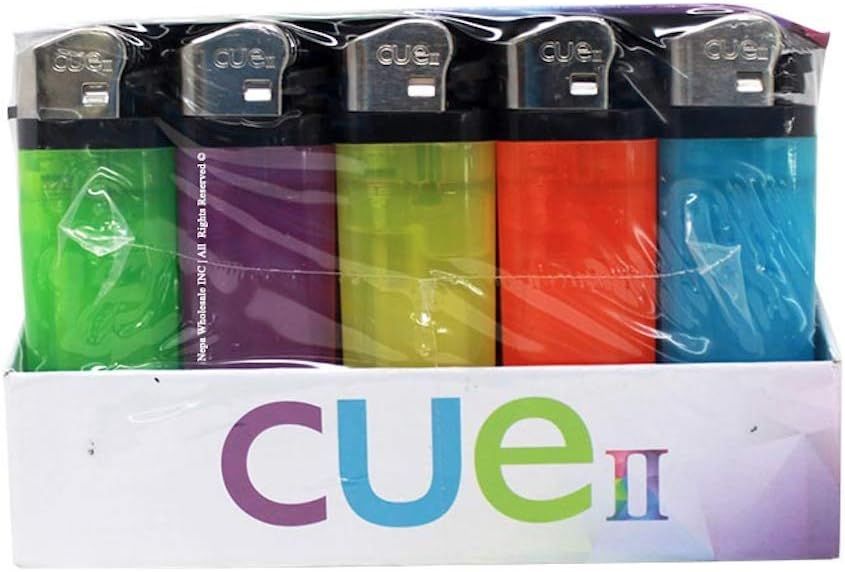 Shows the core product—a set of five colorful lighters—clearly displayed in retail packaging to communicate what the buyer will receive. Displays the physical retail packaging with the brand name…