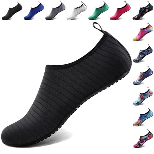 Displays the core product—a flexible water shoe—to show shoppers what they are purchasing. Shows multiple color and pattern variations available for selection, helping shoppers understand the range…