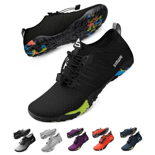 Displays the core product clearly showing the shoe design, flexible sole with colorful accents, and brand details to help shoppers understand what they are purchasing. Shows multiple color…