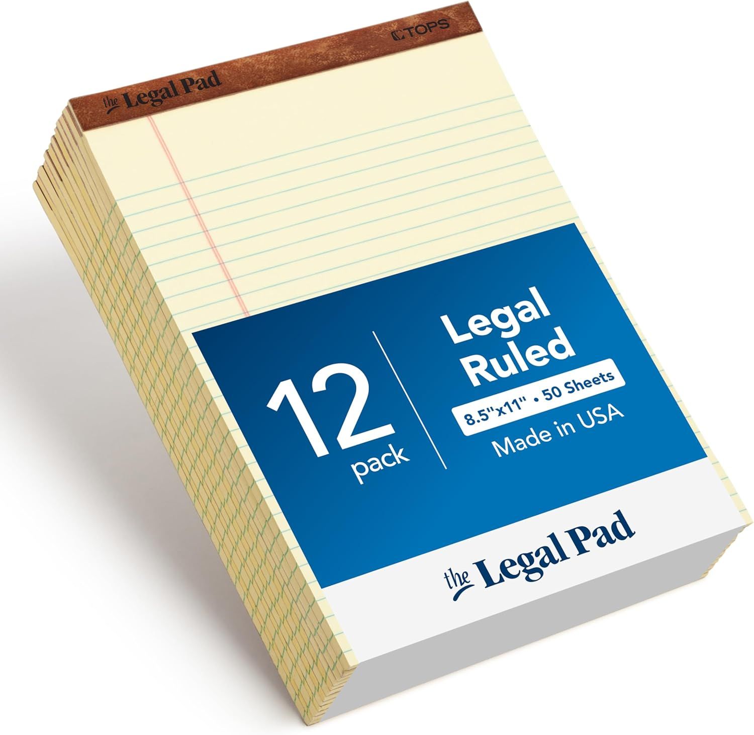 Shows the core product clearly—a 12-pack of legal ruled notepads—with visible product details including size, sheet count, and branding to help shoppers understand exactly what they are purchasing.…