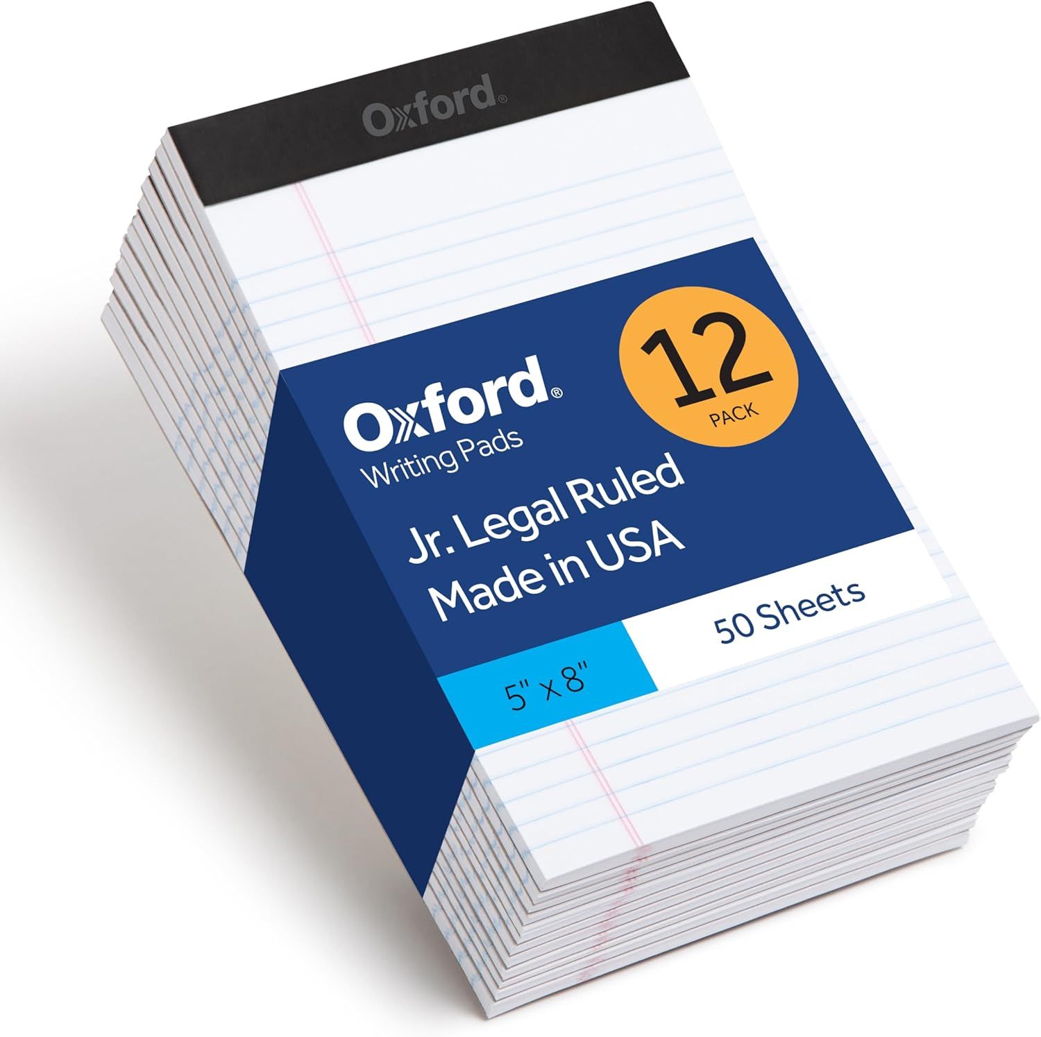 Shows the core product clearly—a 12-pack of Oxford writing pads—so shoppers understand exactly what they are purchasing, including size, ruling type, sheet count, and quantity. Displays the retail…