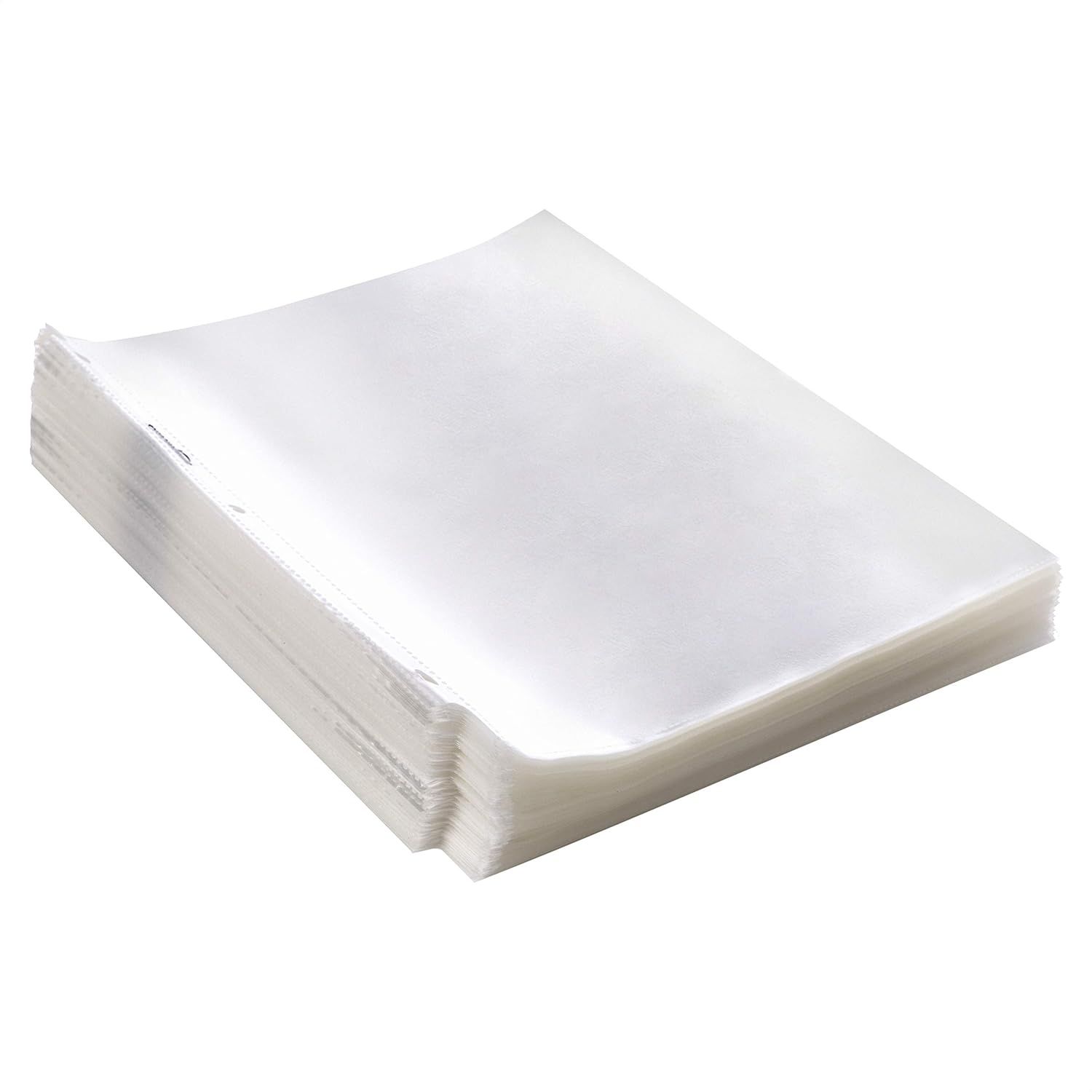 Shows the core product clearly—a stack of clear laminating pouches—so shoppers can see exactly what they are purchasing.
