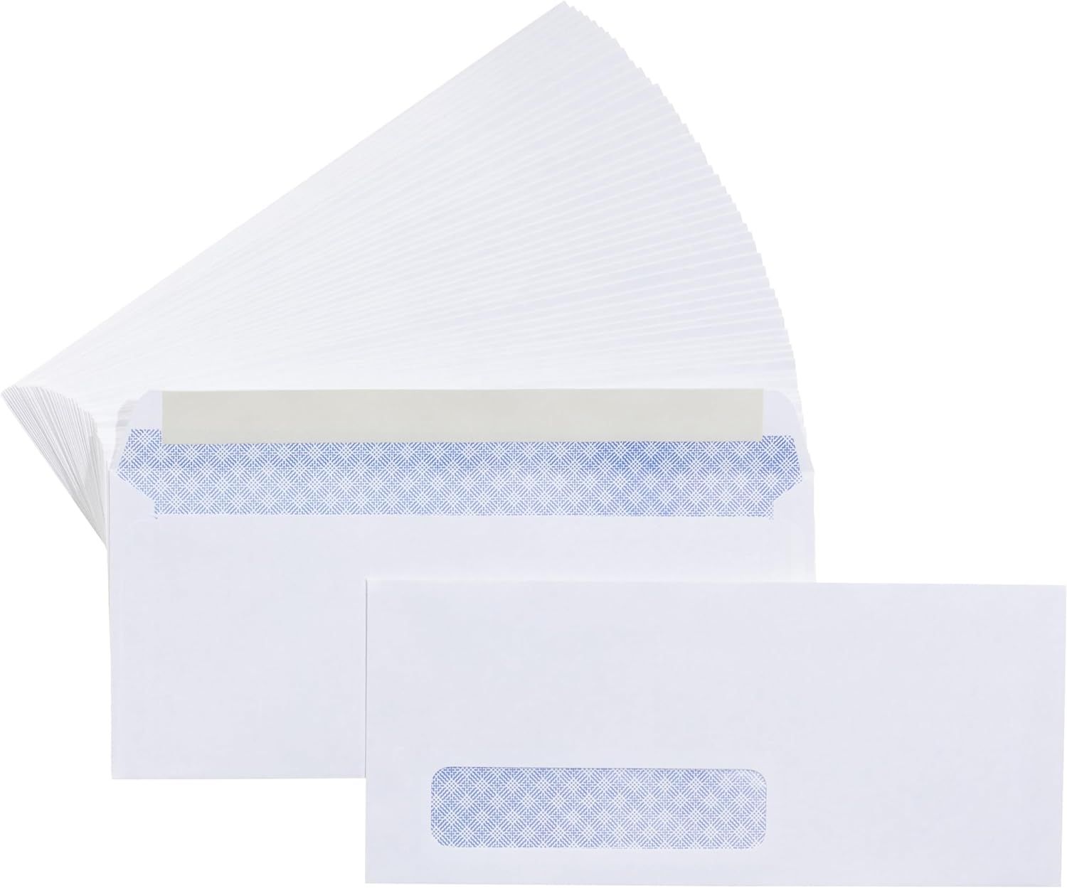 Shows the core sellable product—a set of security envelopes with patterned security tint—clearly displayed to communicate what the buyer will receive.