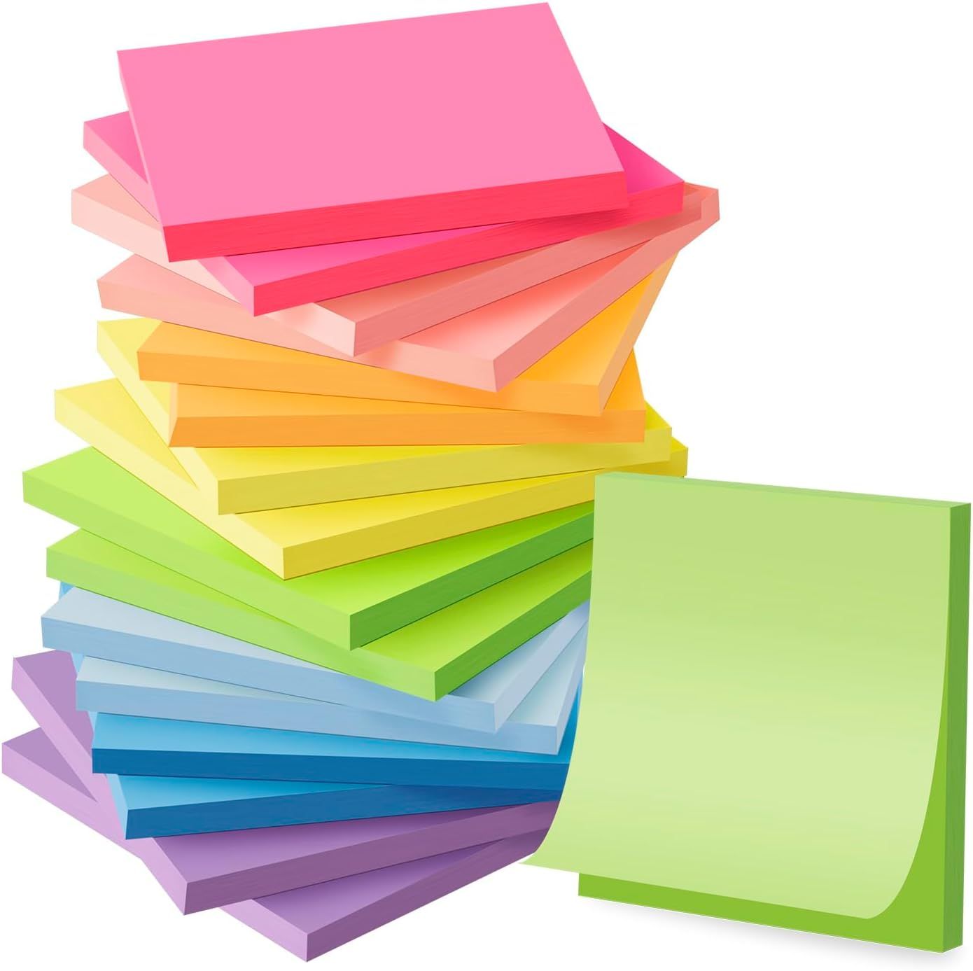 Displays the core product, sticky notes, in a clean catalog-style presentation to show the shopper exactly what they are purchasing. Showcases the wide range of color options available, helping…