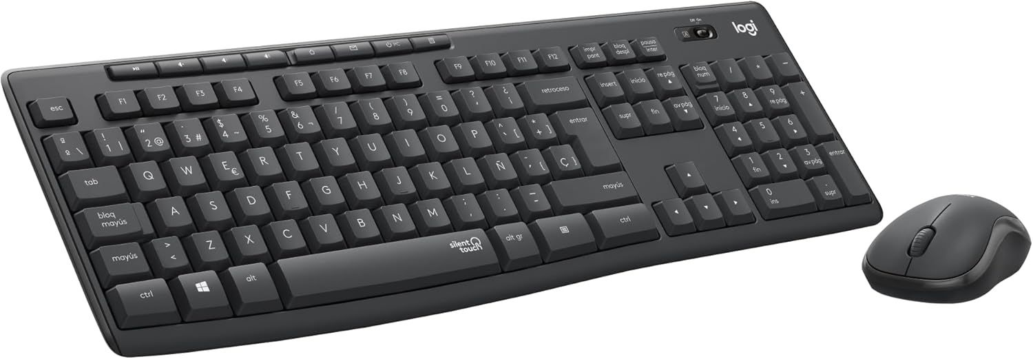 Displays the core sellable product—a full-size wireless keyboard and mouse set—in a clean catalog-style presentation to show shoppers exactly what they will receive. Uses a subtle drop shadow and…