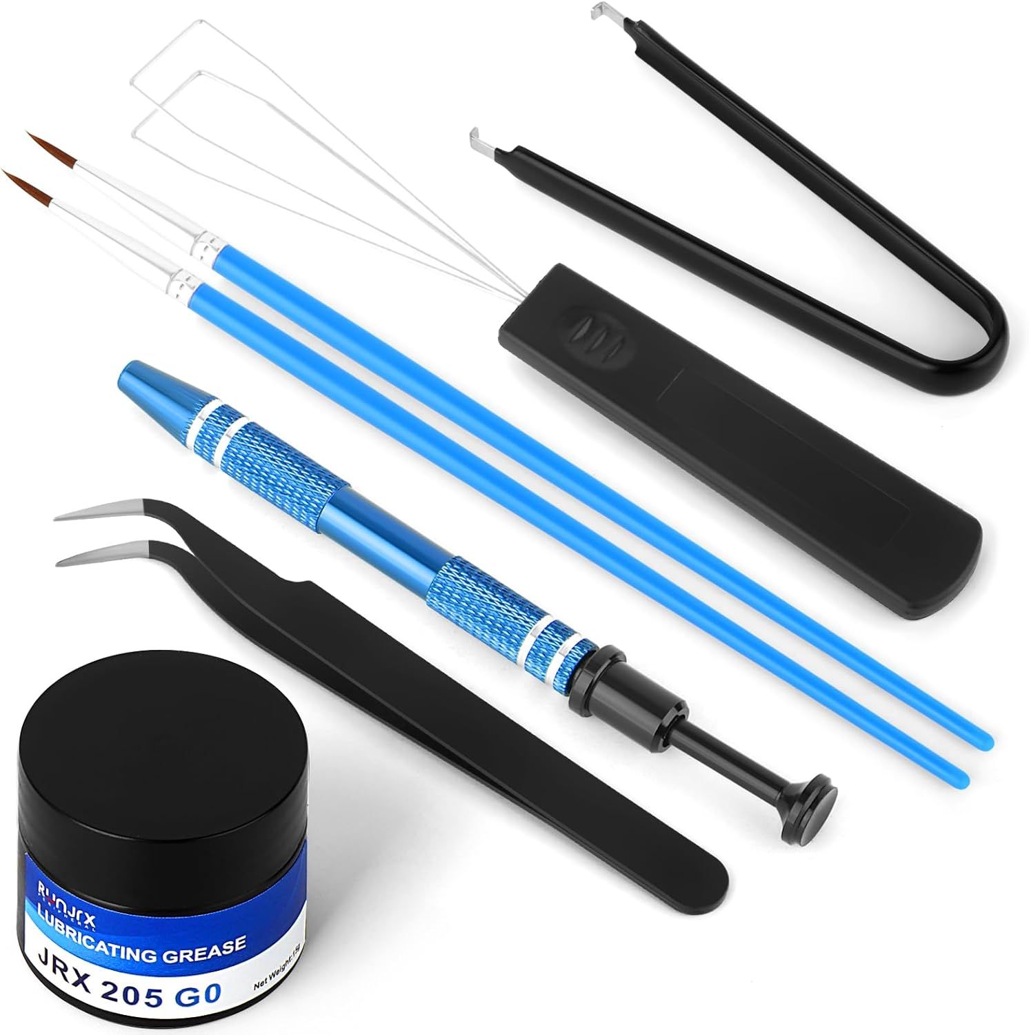 Displays all the included tools and accessories in the kit to show shoppers exactly what they will receive, emphasizing the completeness of the set. Shows the variety of included accessories such as…