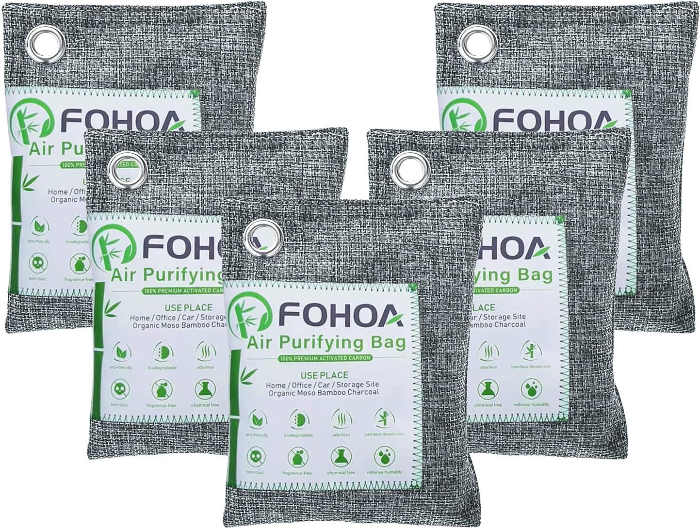 Shows the core product in multiple sizes to communicate the variety available and help shoppers understand the physical appearance and packaging of the air purifying bags. Displays the retail…