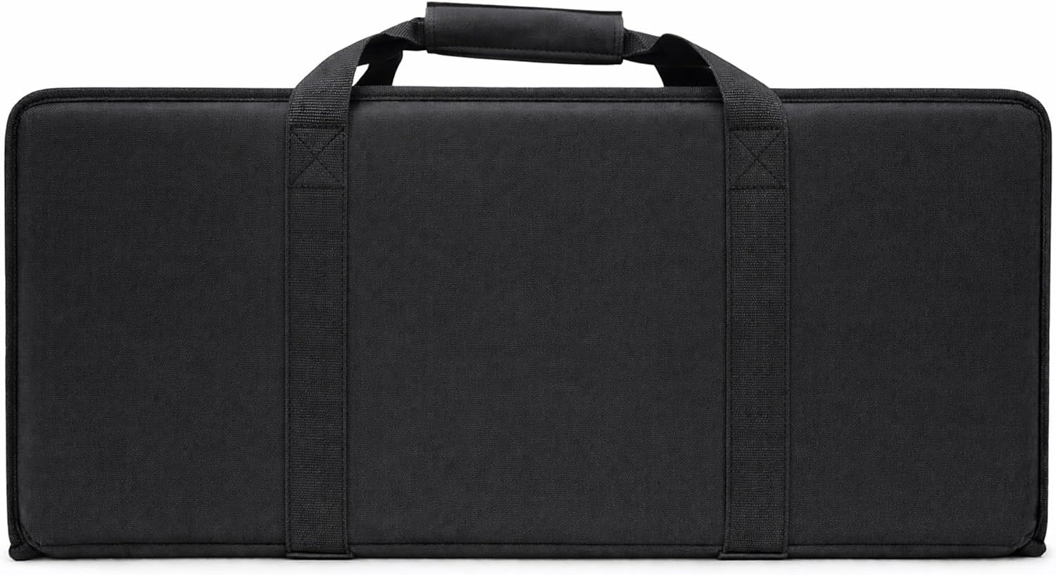 Displays the core product, a black carrying case with padded handles, to show shoppers what they will receive and its overall appearance.