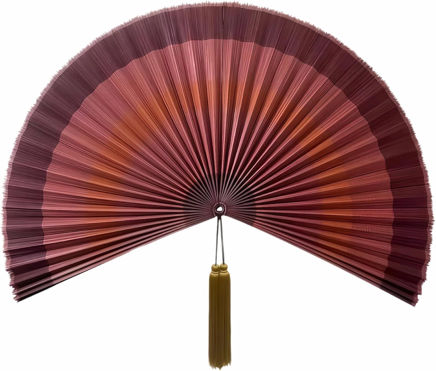 Displays the core product—a decorative folding fan—in its fully opened state to showcase its elegant gradient color design and craftsmanship, helping shoppers visualize the product's appearance and…