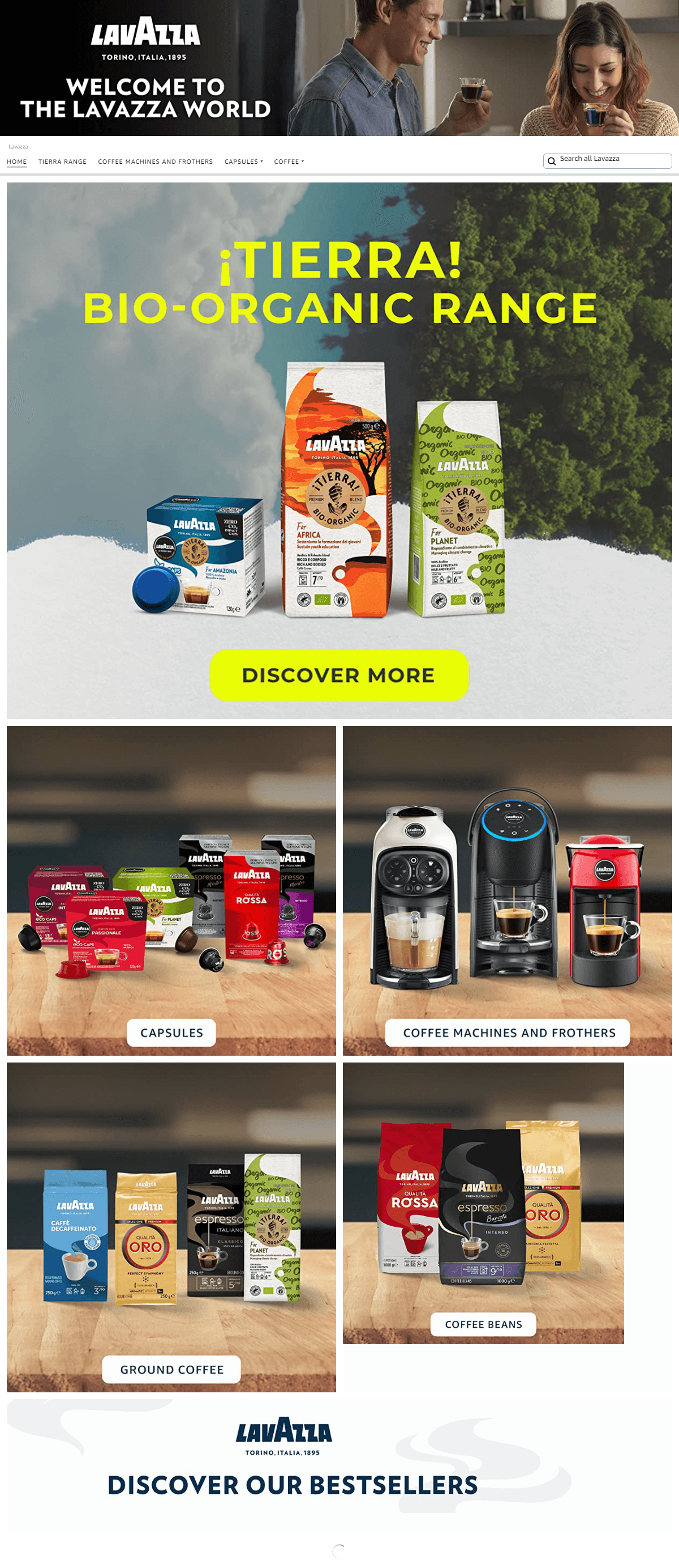 Amazon.co.uk  Lavazza: Storefront