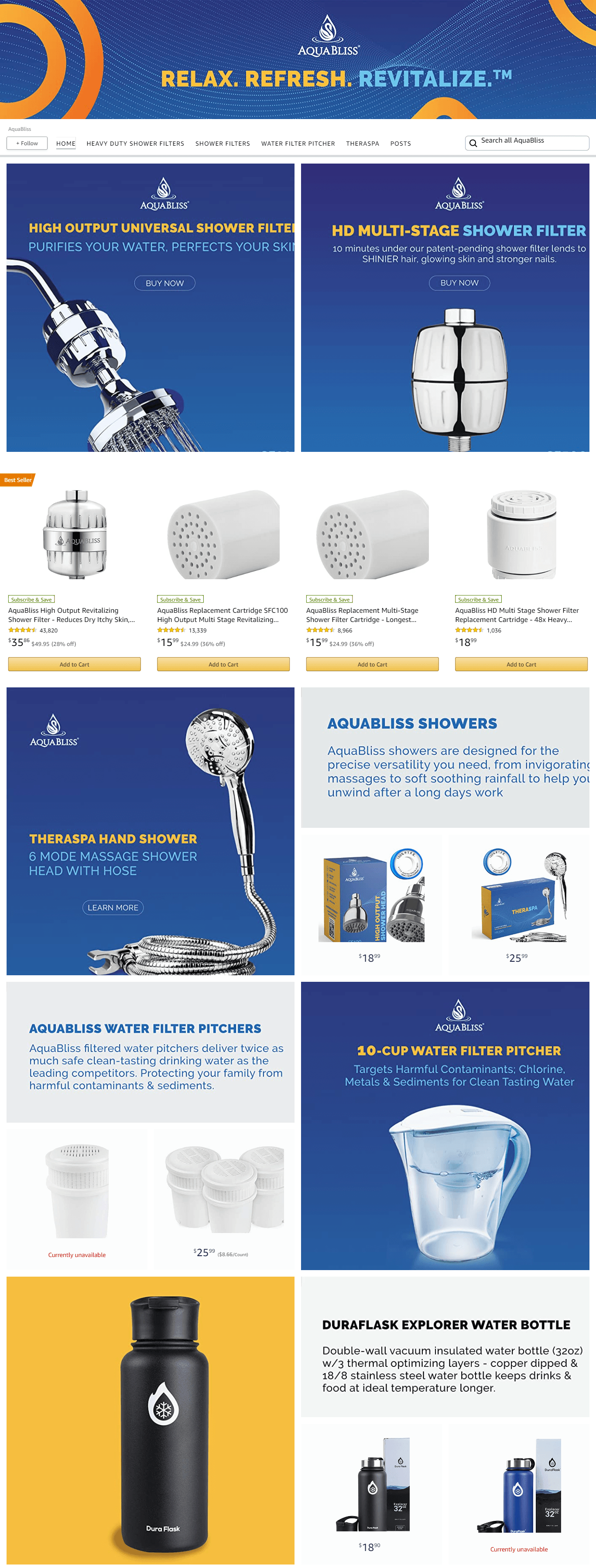 Amazon.com  AquaBliss: Storefront