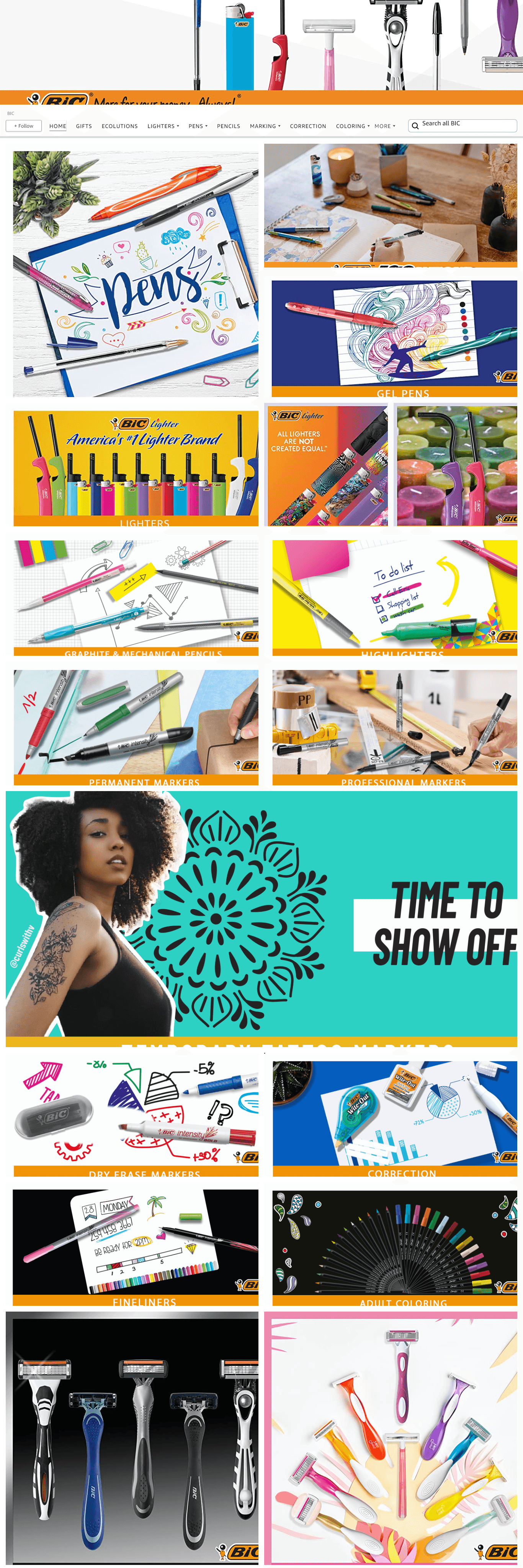 Amazon.com  BIC: Storefront