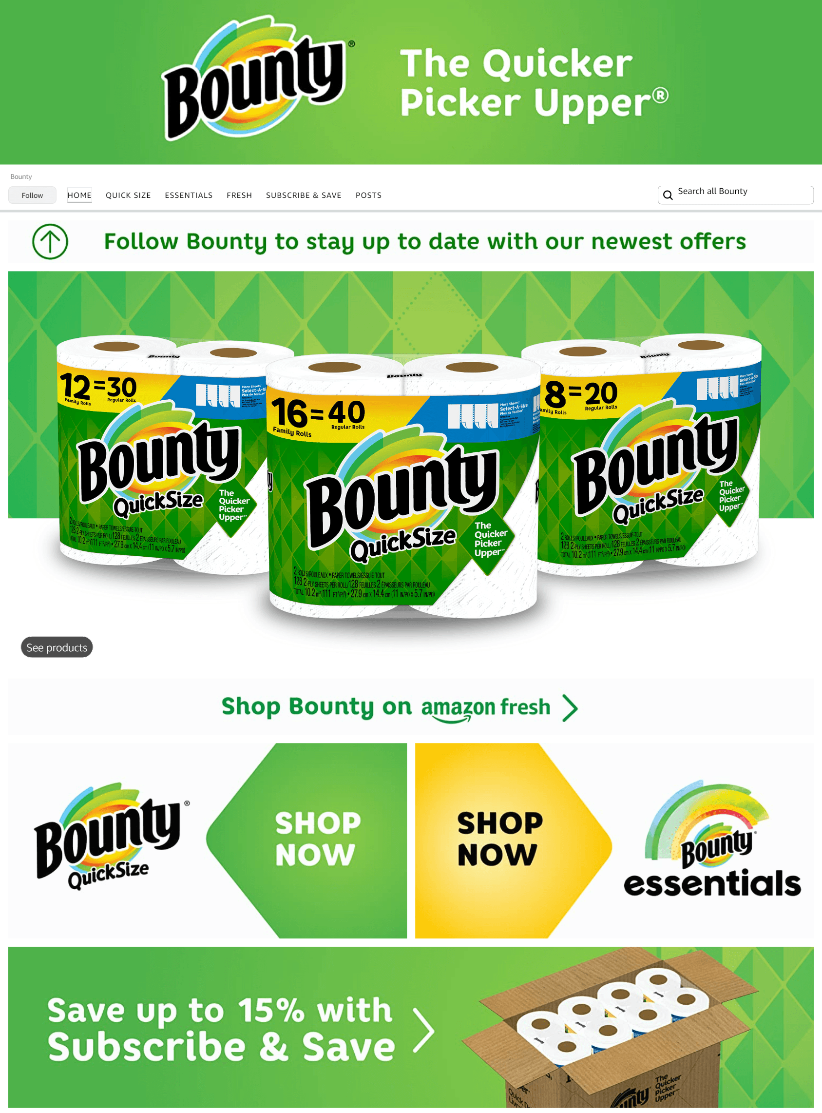 Storefront - Follow for Amazon.com  Bounty