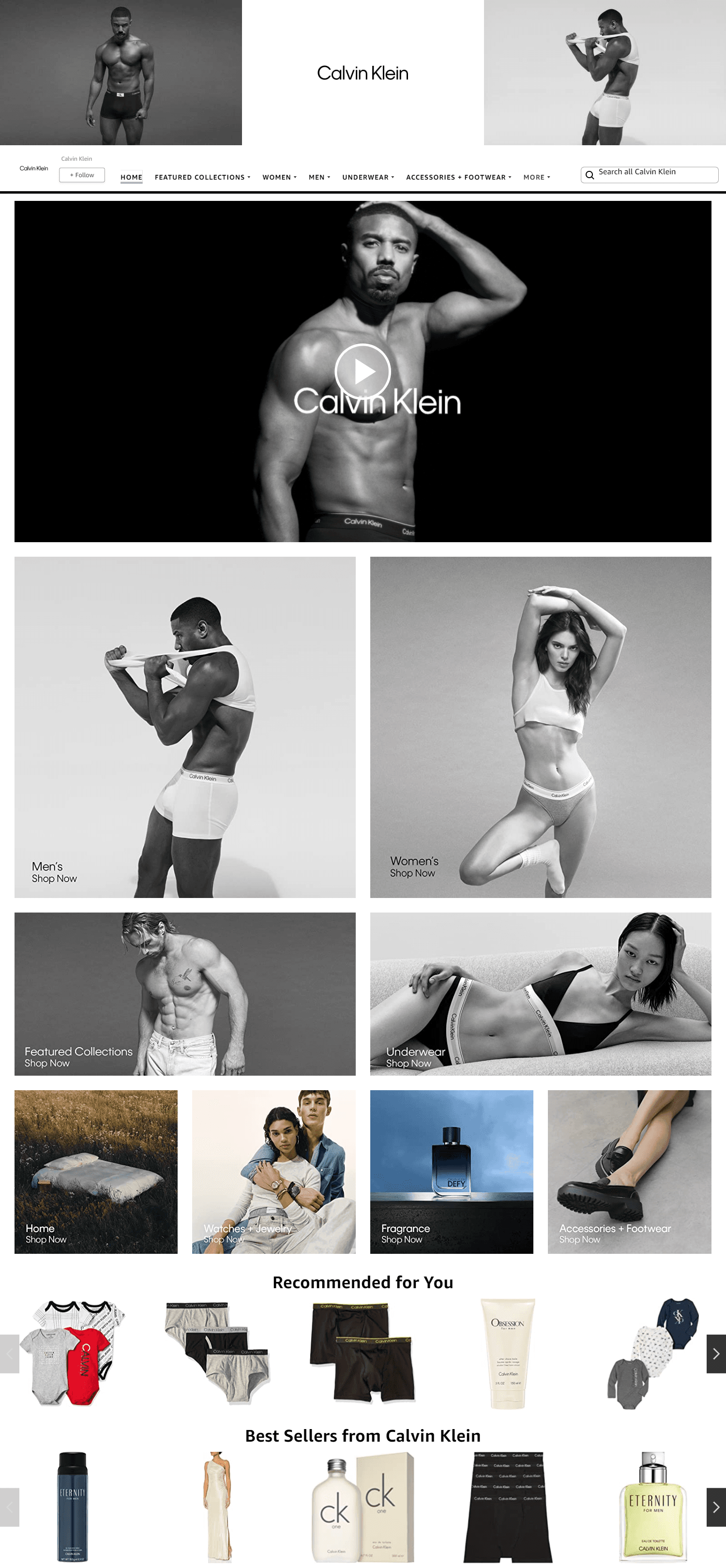 Amazon.com  Calvin Klein: Storefront