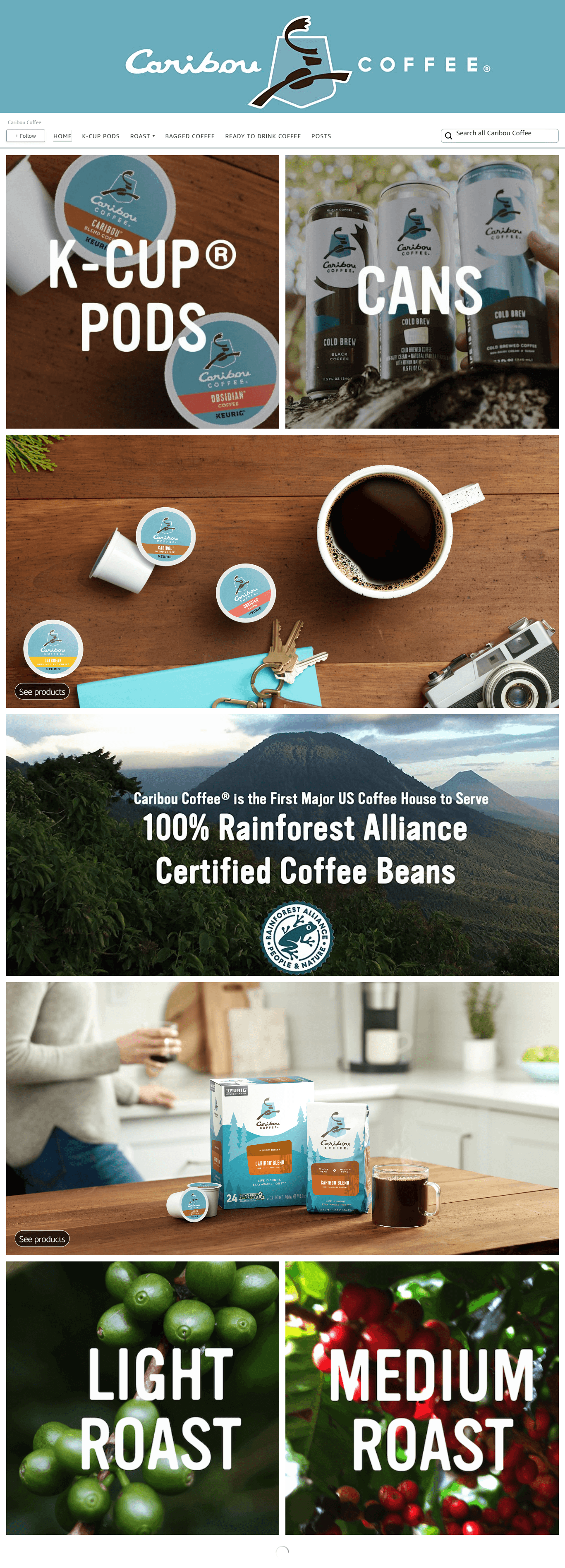 Amazon.com  Caribou Coffee: Storefront