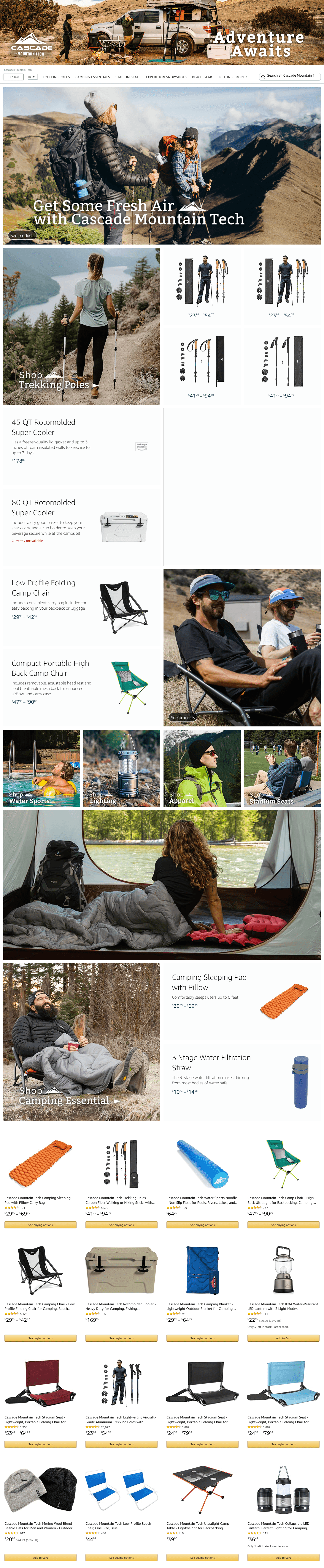 Amazon.com  Cascade Mountain Tech: Storefront