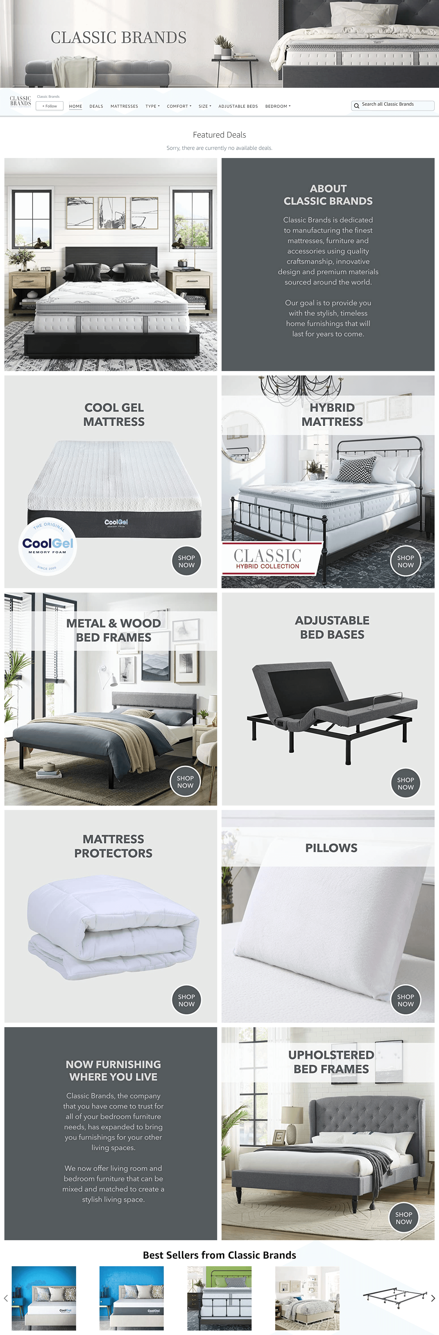Amazon.com  Classic Brands: Storefront