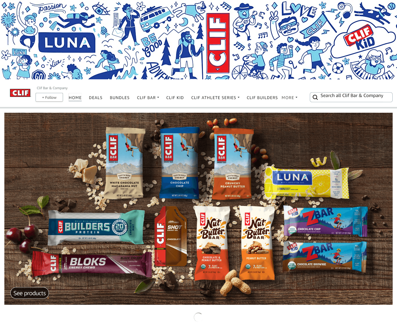 Amazon.com  Clif Bar   Company: Storefront