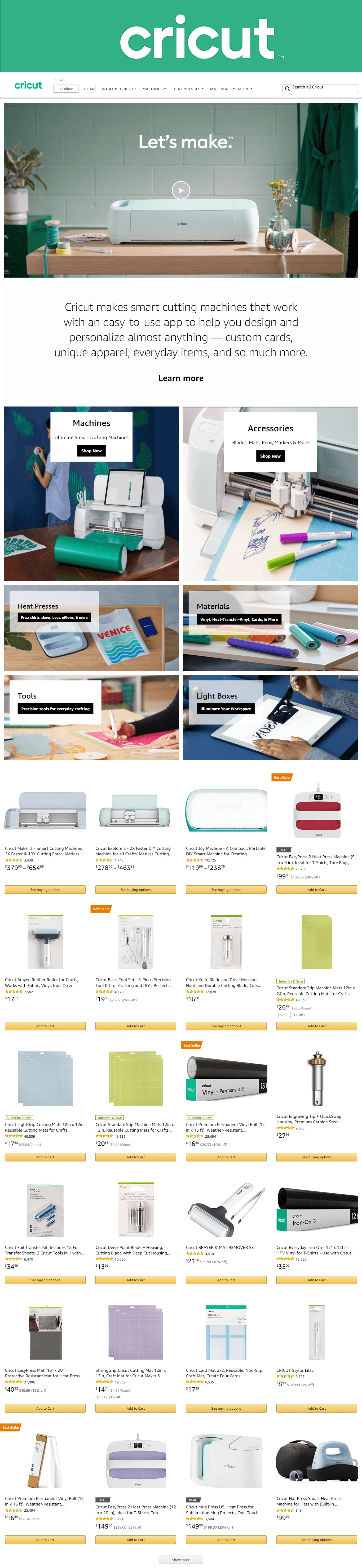 Amazon.com  Cricut: Storefront