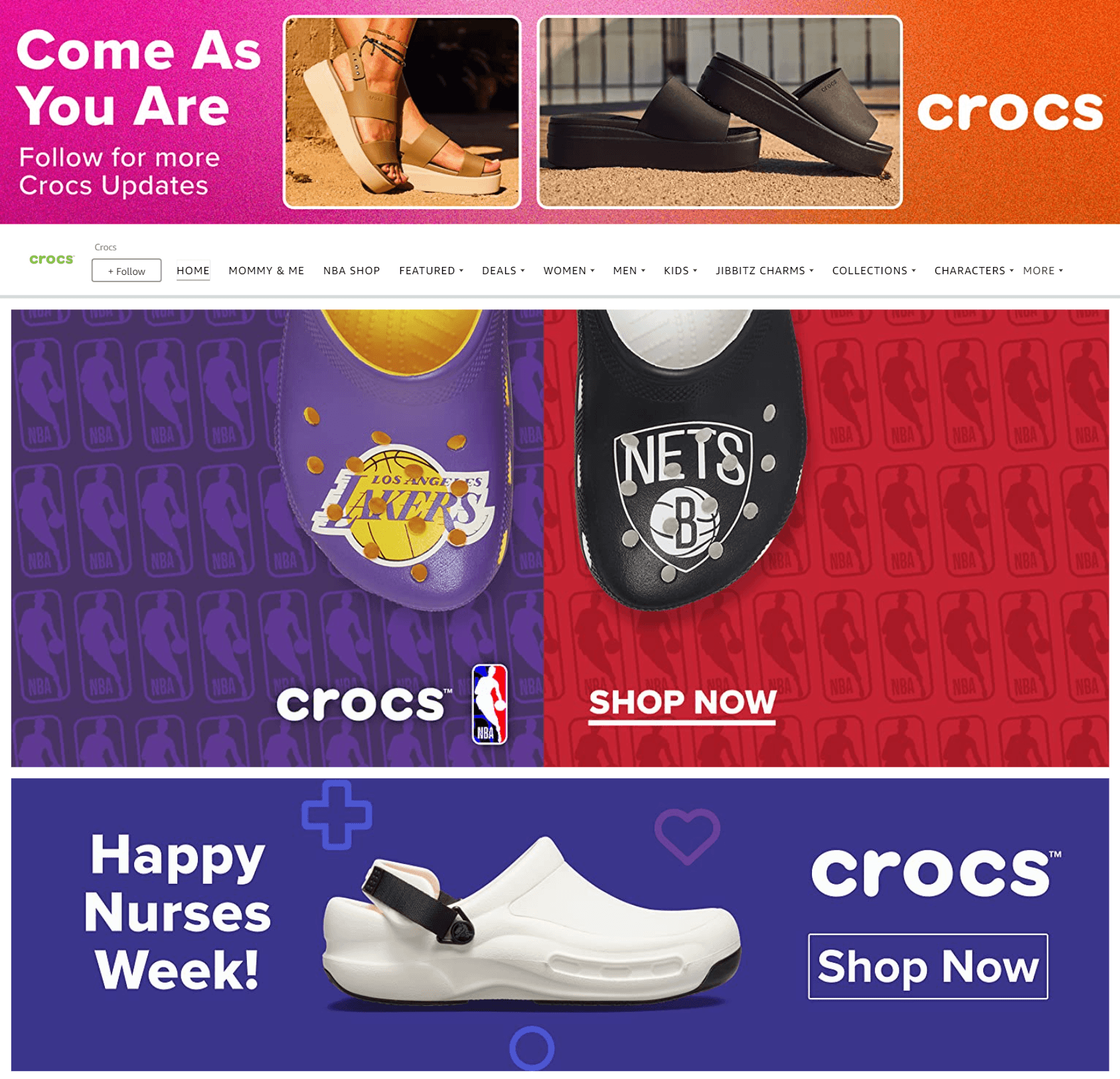 Amazon.com  Crocs: Storefront - Follow
