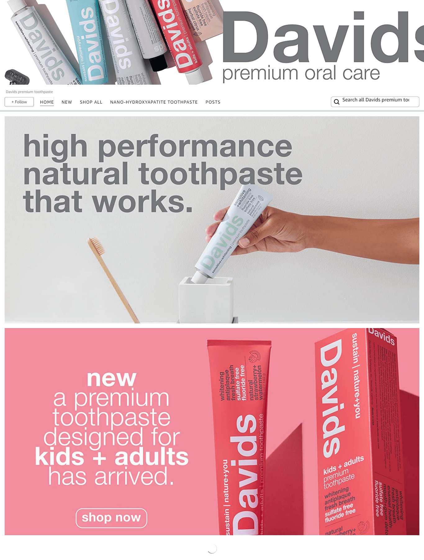 Amazon.com  Davids premium toothpaste: Storefront