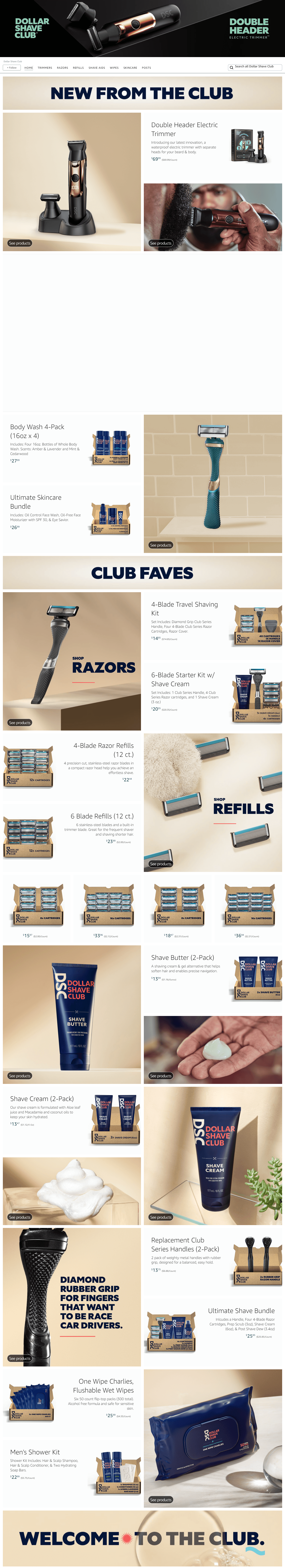 Amazon.com Dollar Shave Club: Storefront