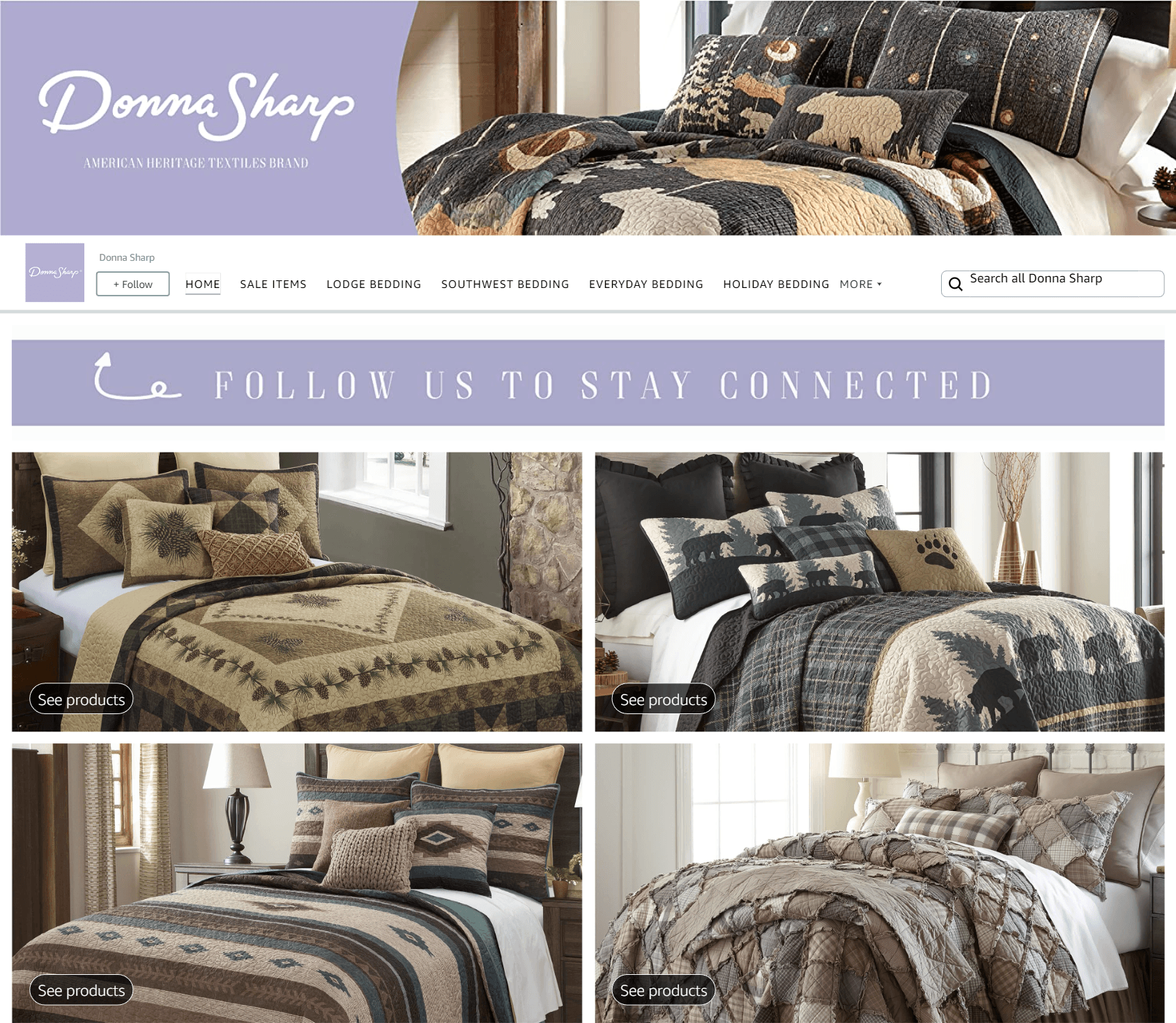 Amazon.com  Donna Sharp: Storefront - Follow