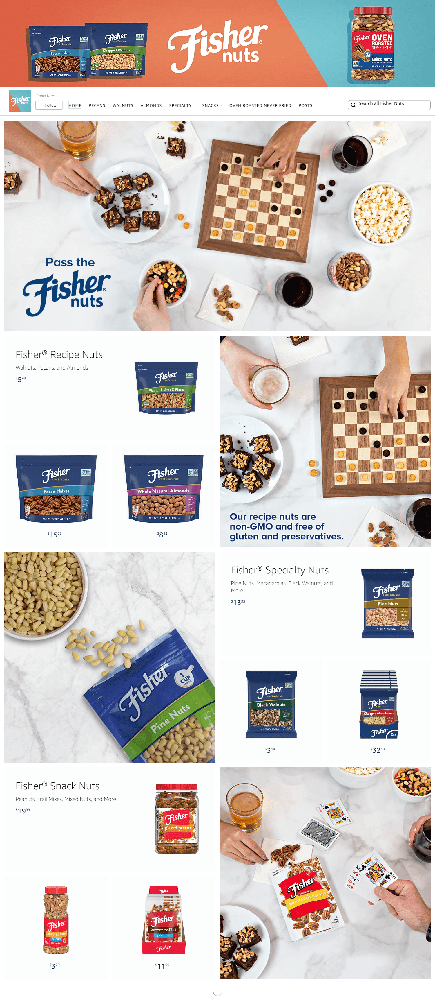 Amazon.com  Fisher Nuts: Storefront