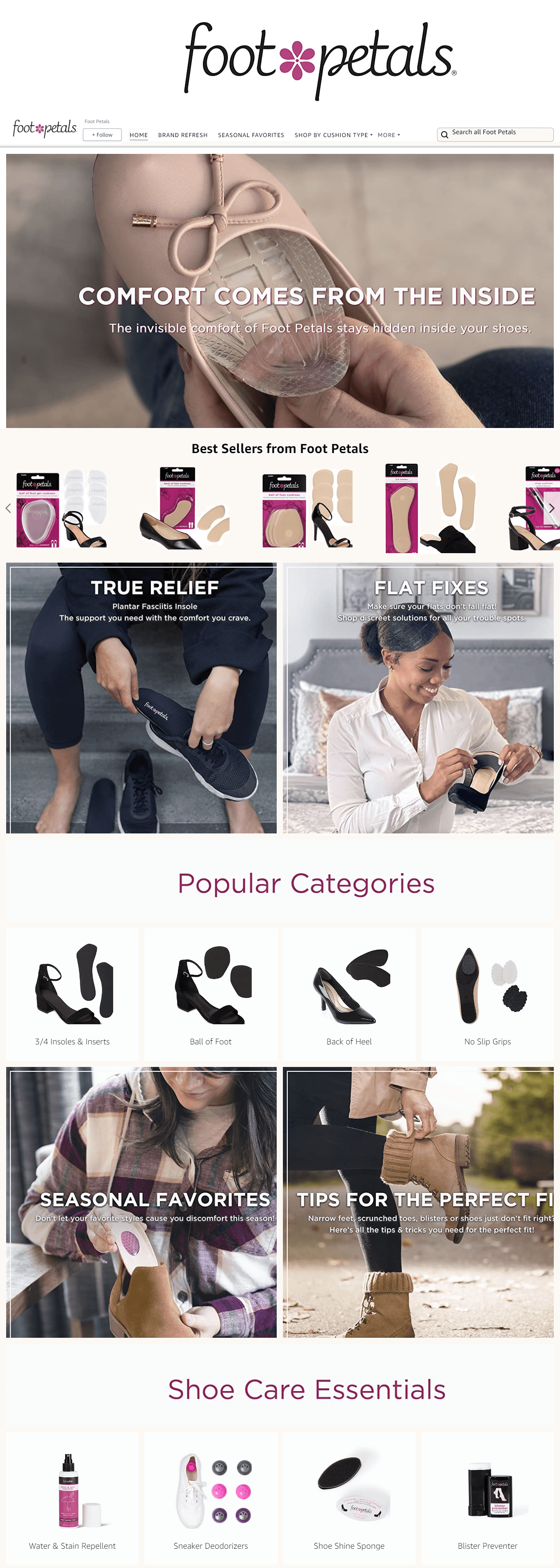 Amazon.com  Foot Petals: Storefront