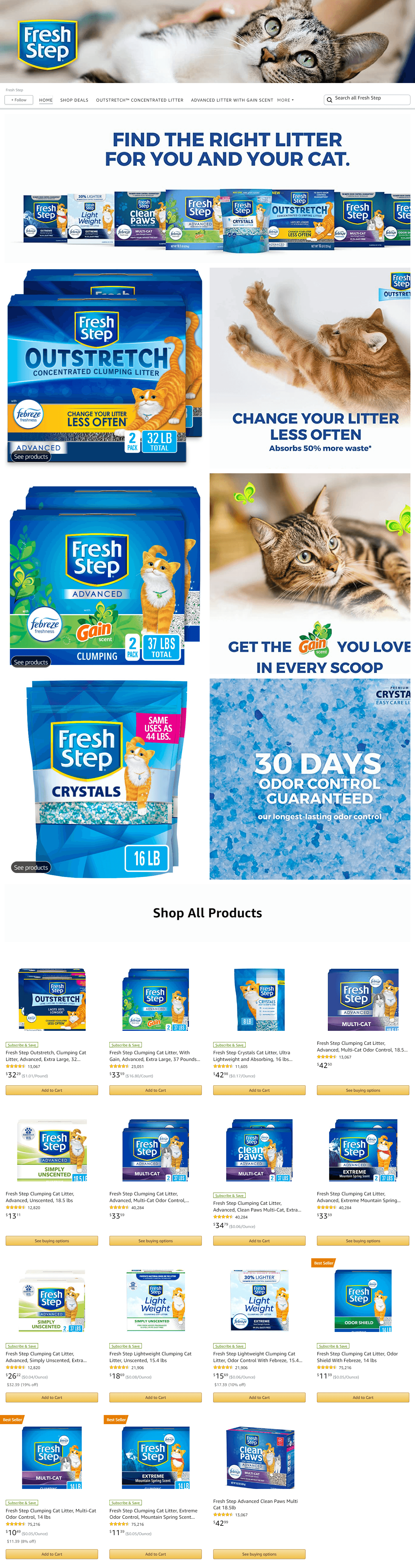 Amazon.com  Fresh Step: Storefront