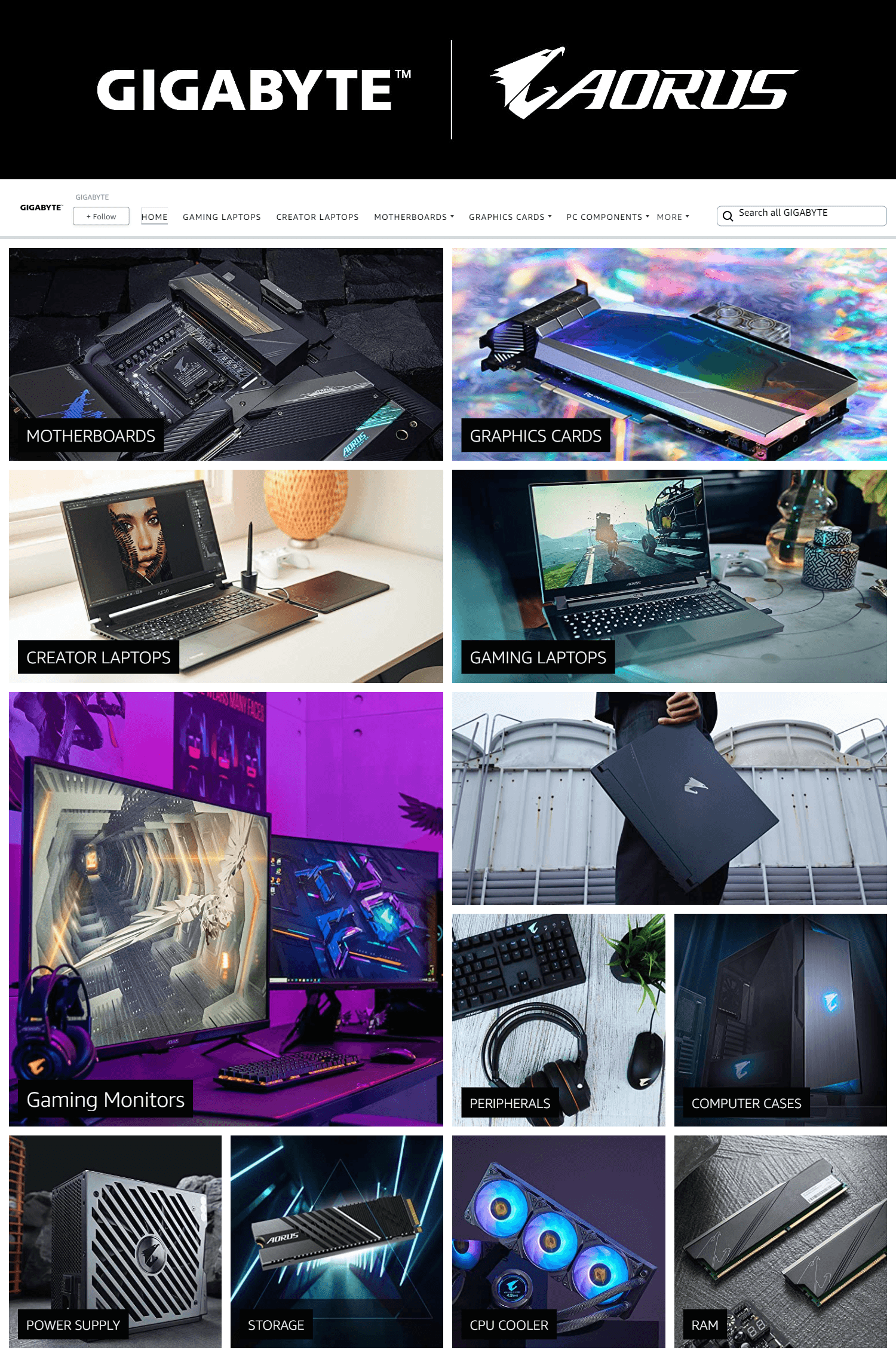 Amazon.com  GIGABYTE: Storefront