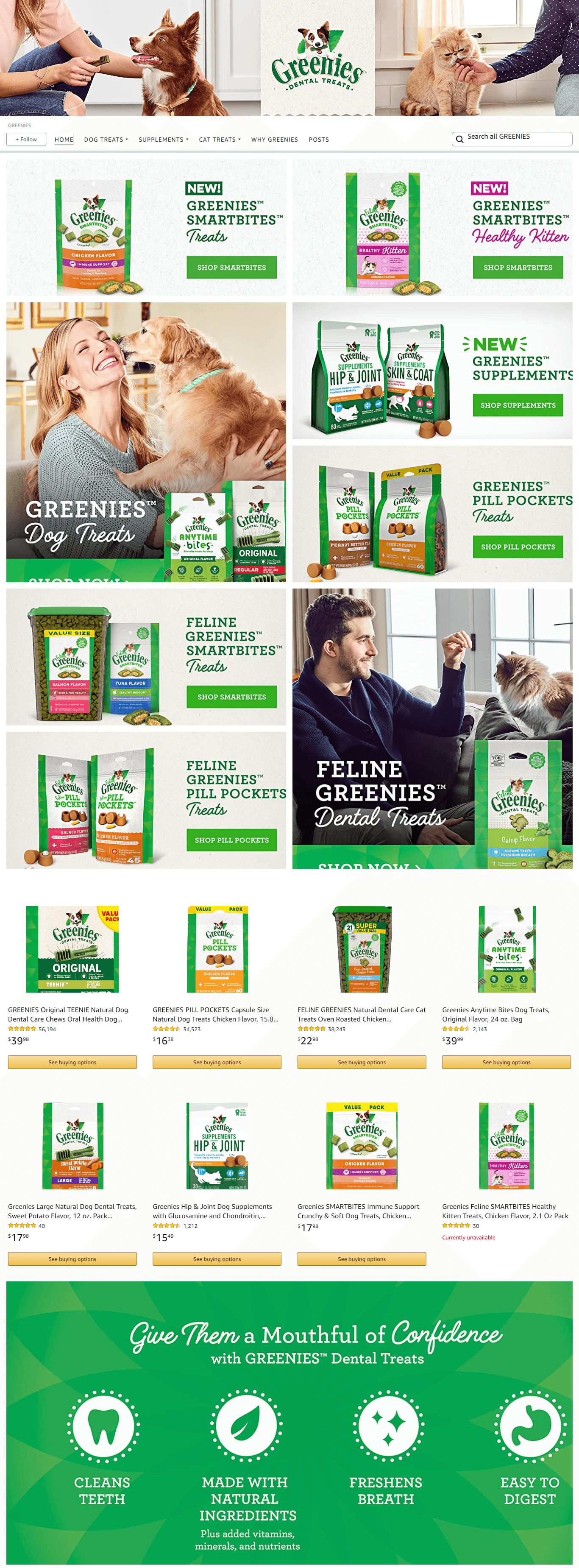 Amazon.com  GREENIES: Storefront