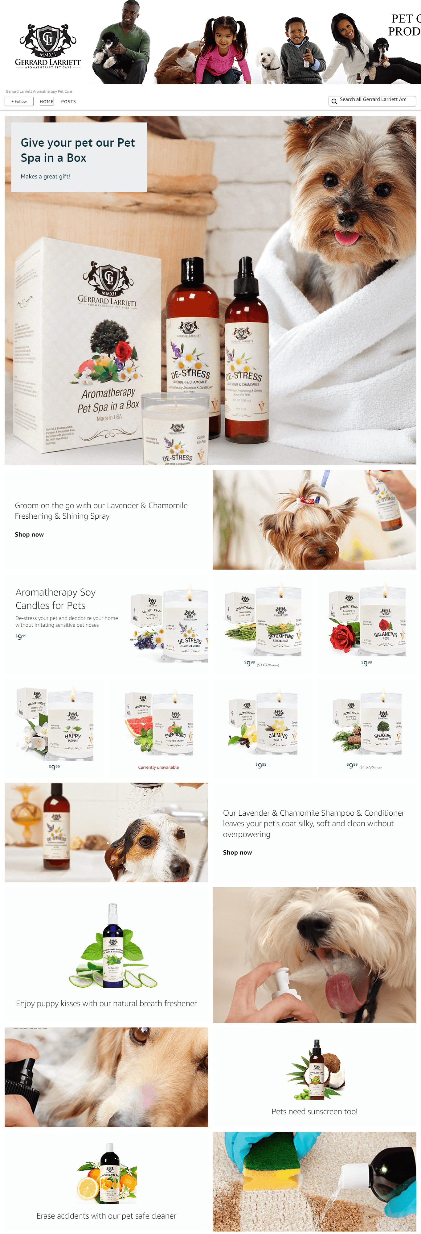 Amazon.com  Gerrard Larriett Aromatherapy Pet Care: Storefront