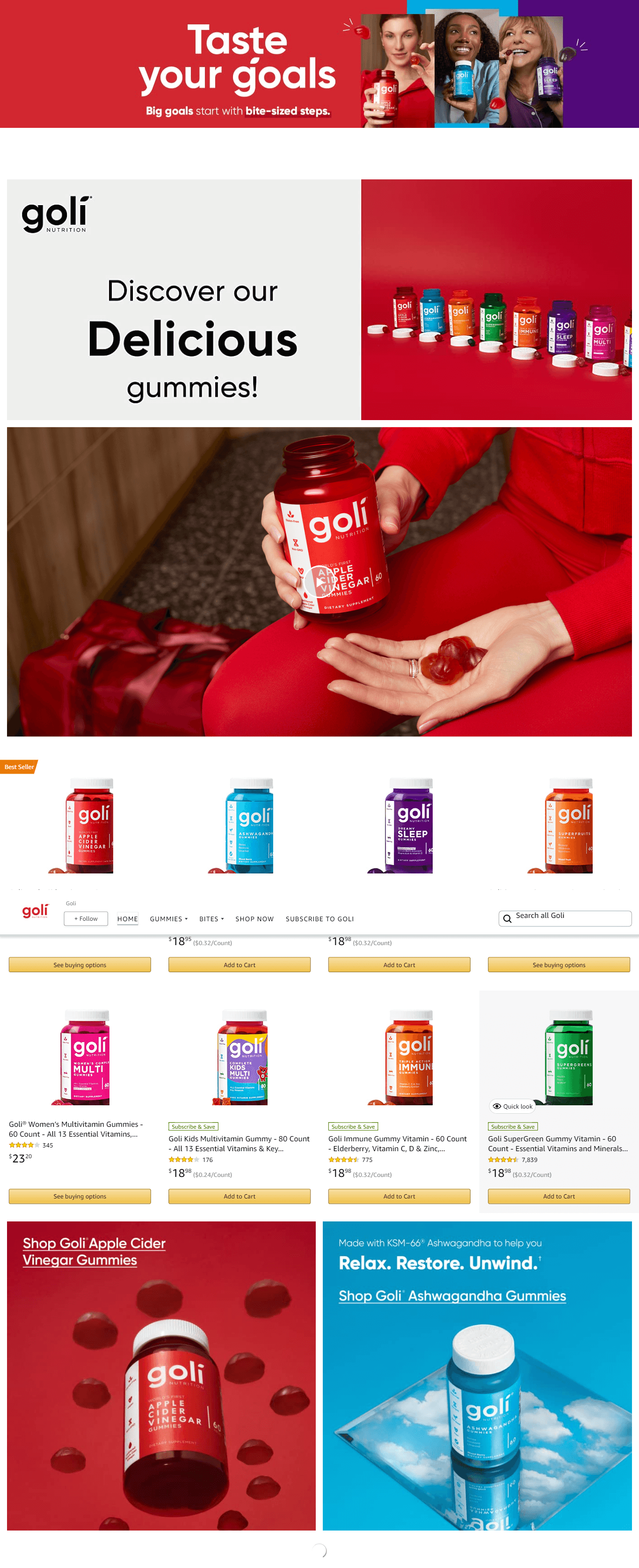 Amazon.com  Goli: Storefront