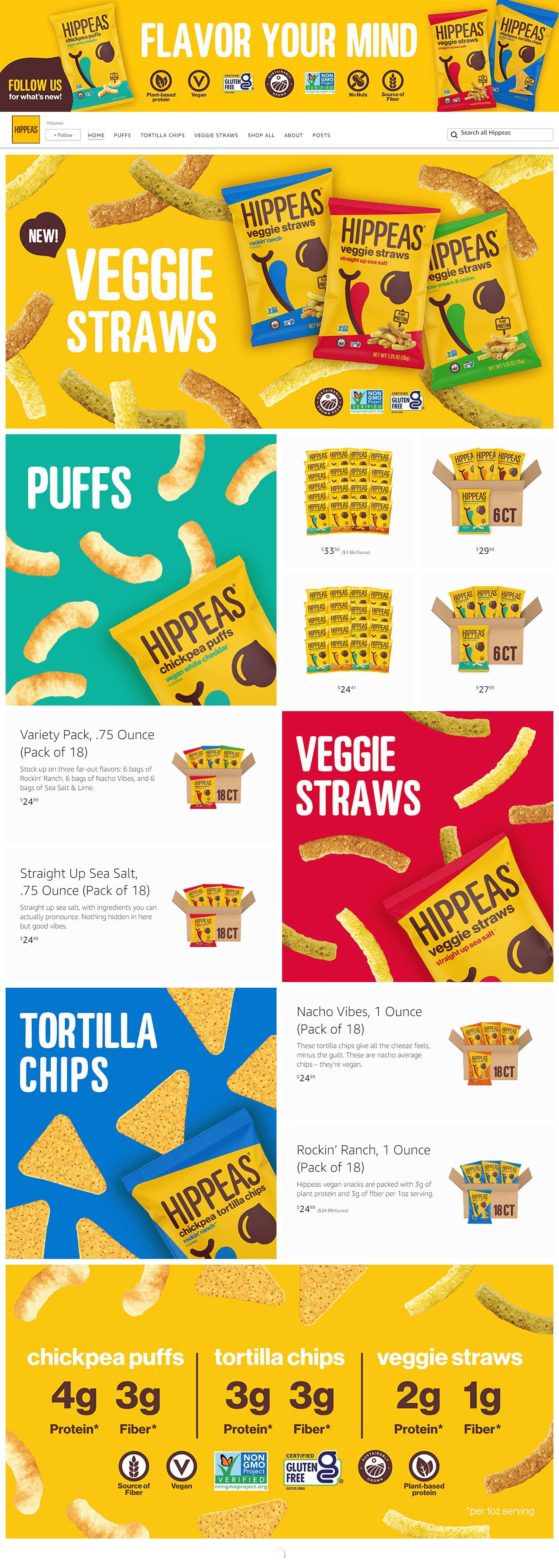Amazon.com  Hippeas: Storefront