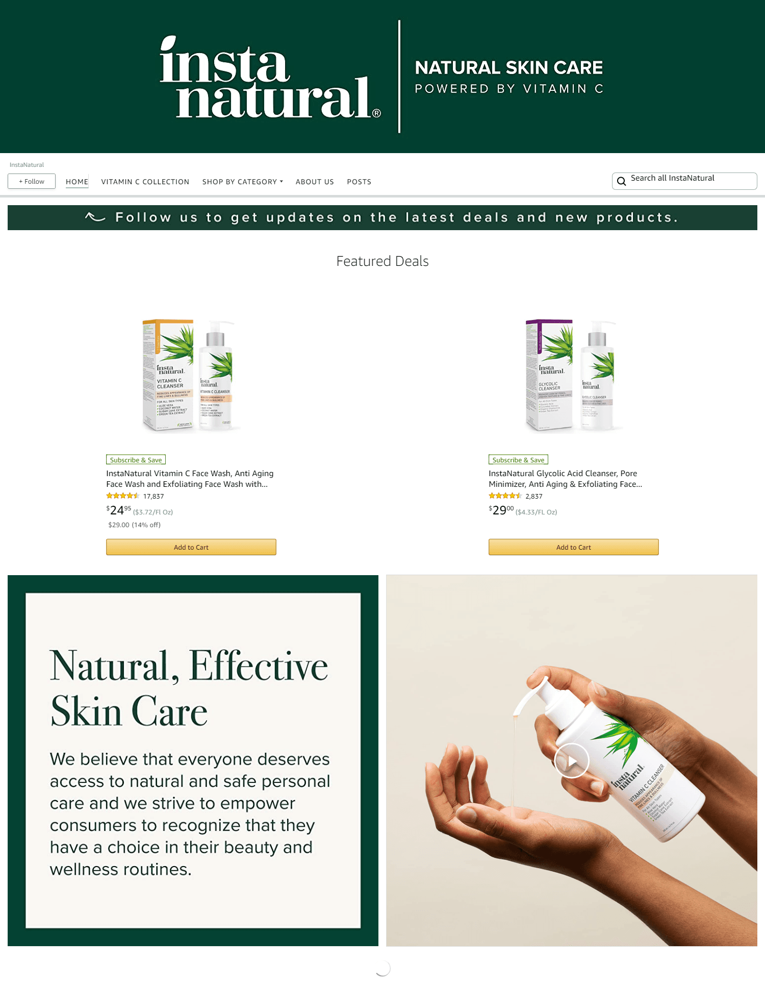 Amazon.com  InstaNatural: Storefront