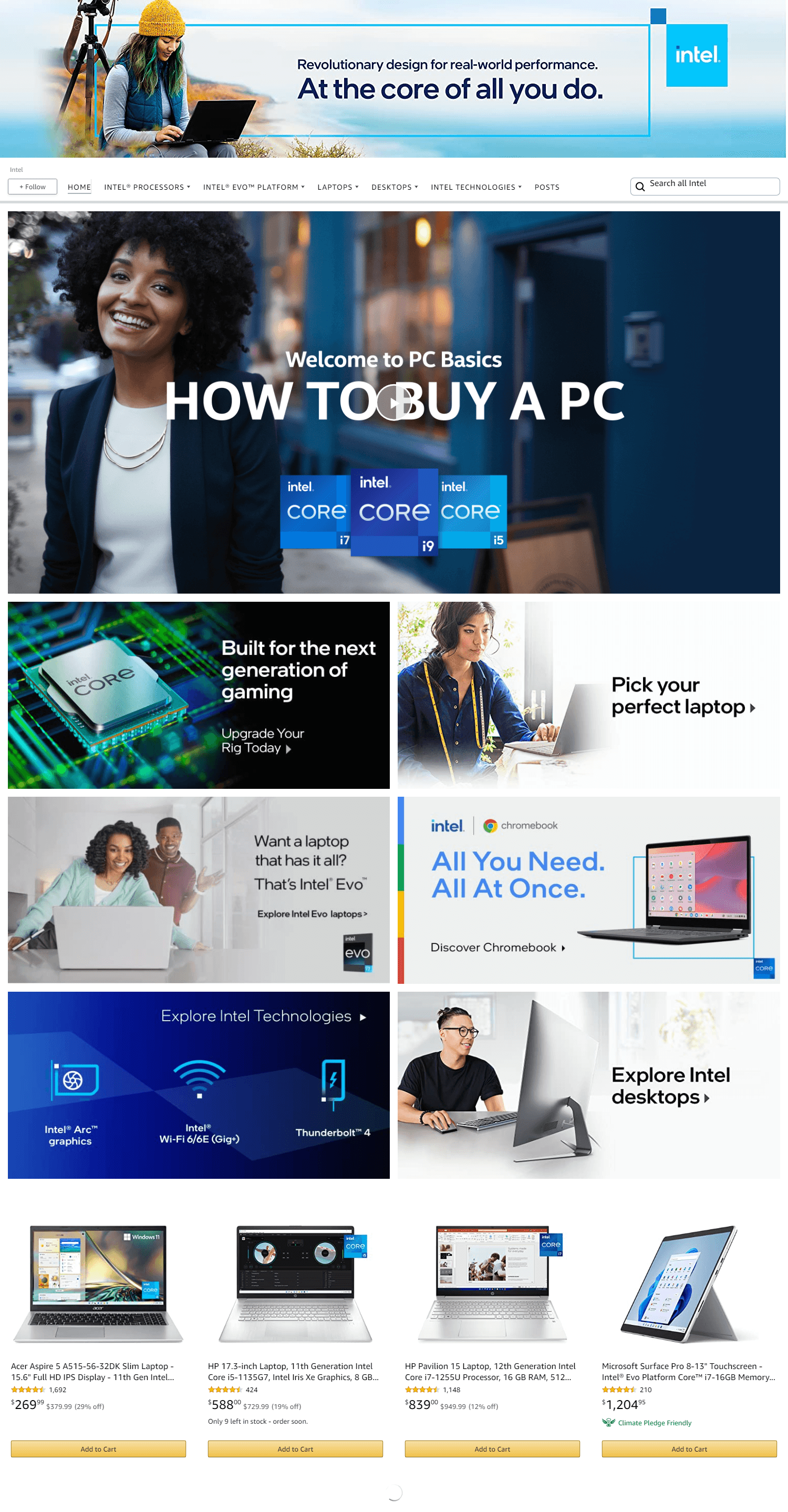 Amazon.com  Intel: Storefront