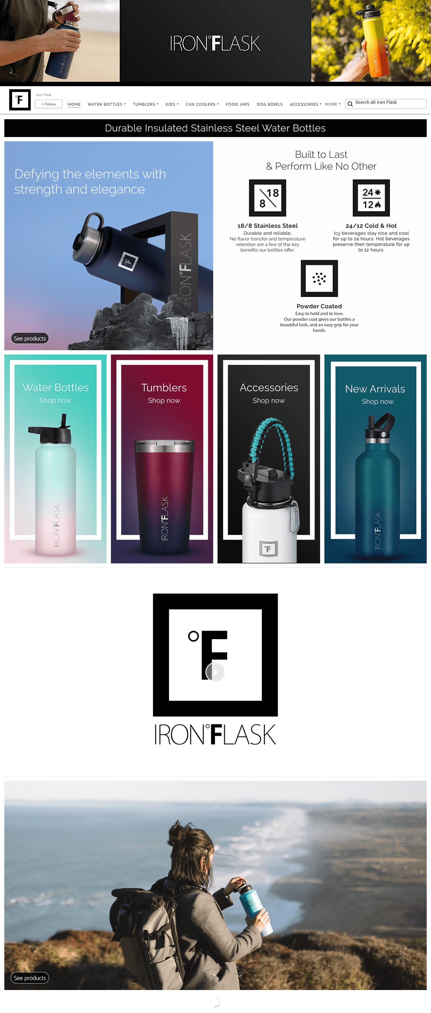 Amazon.com  Iron Flask: Storefront