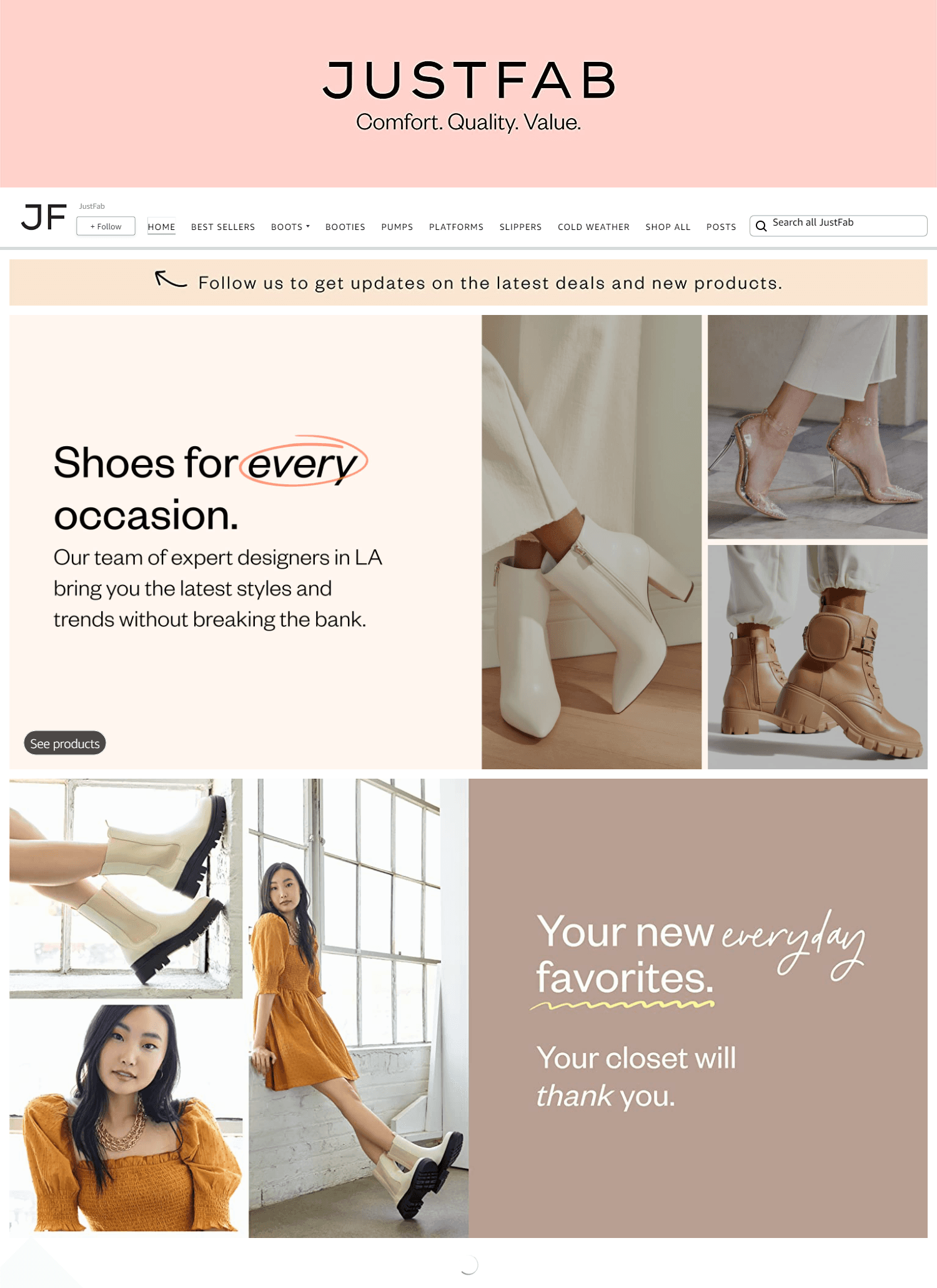 Amazon.com  JustFab: Storefront