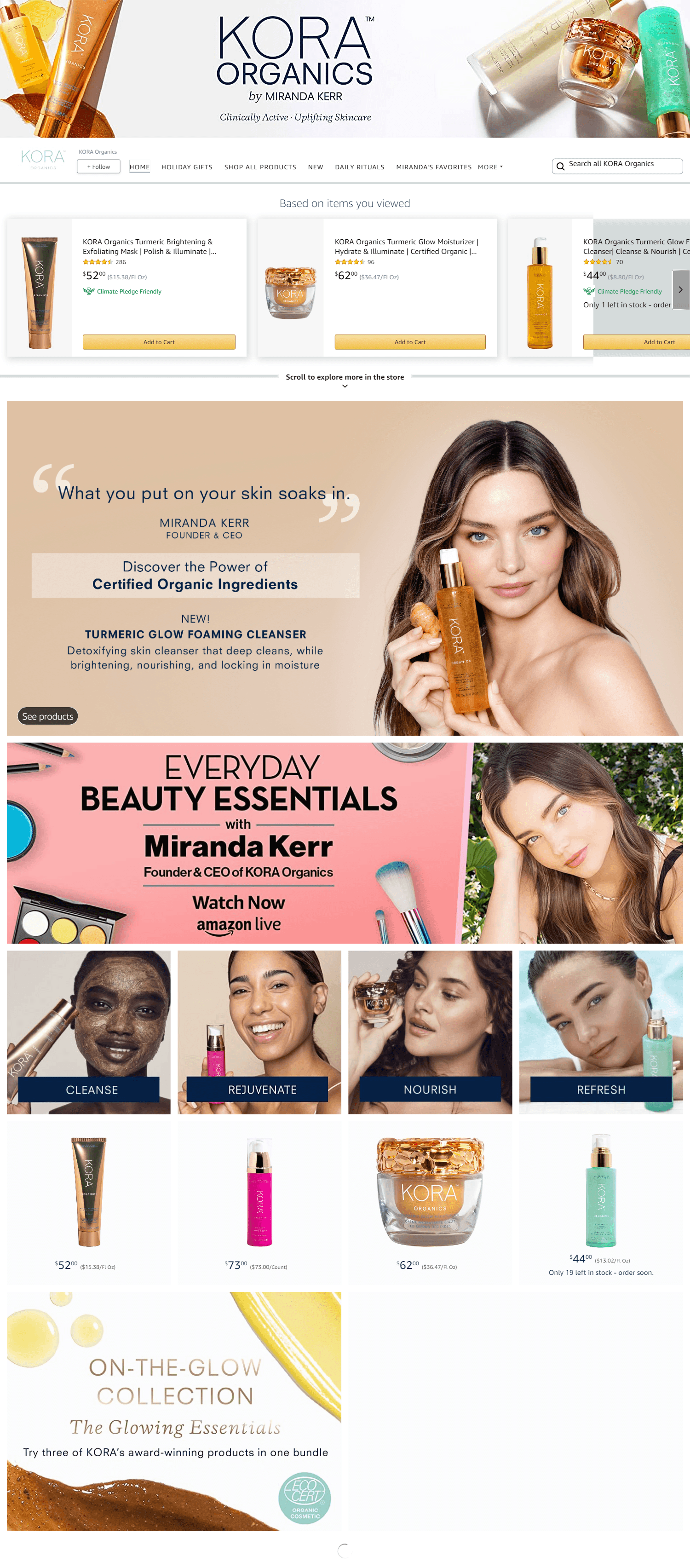 Amazon.com  KORA Organics: Storefront