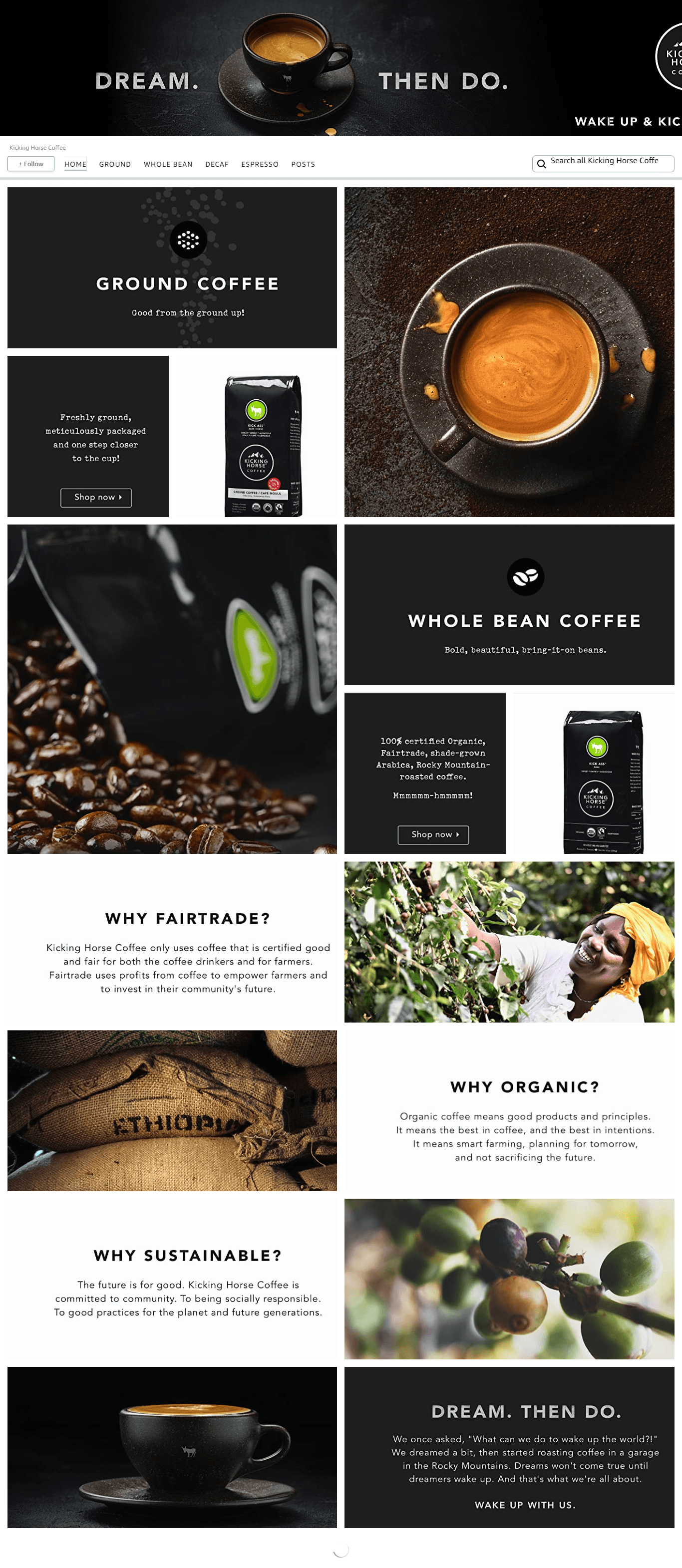 Amazon.com  Kicking Horse Coffee: Storefront