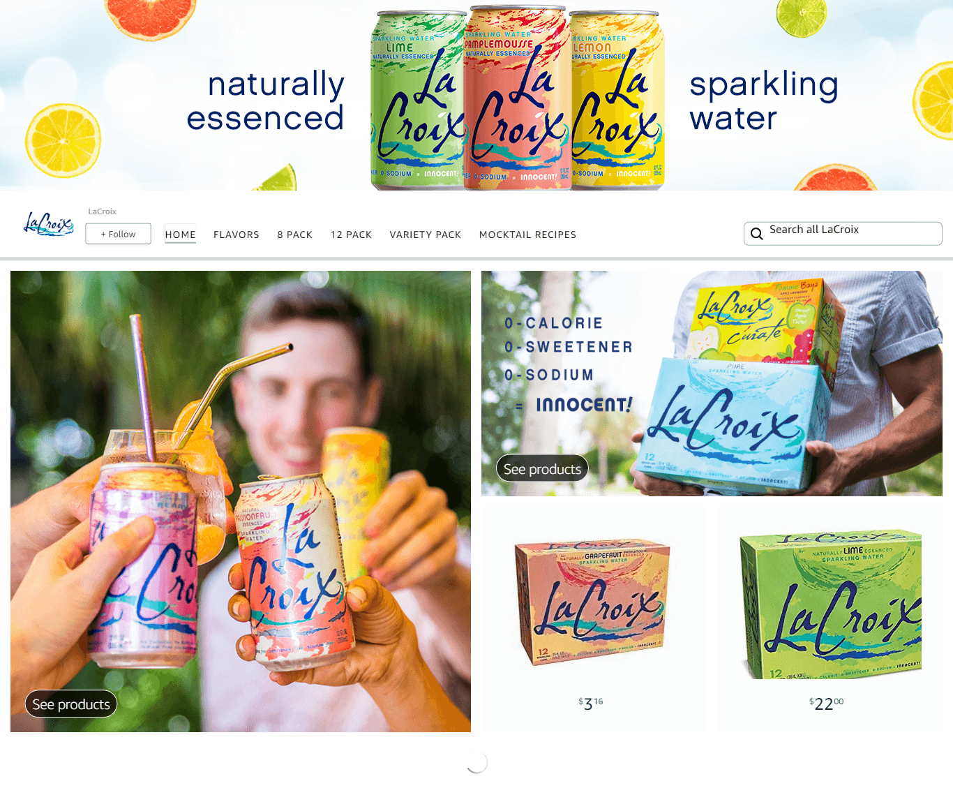 Amazon.com  LaCroix: Storefront
